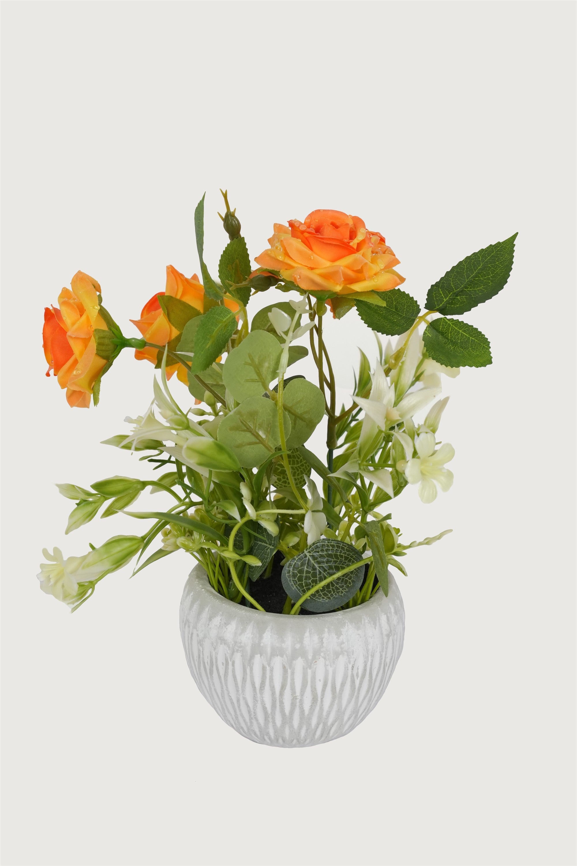 Decorative textured floral planter