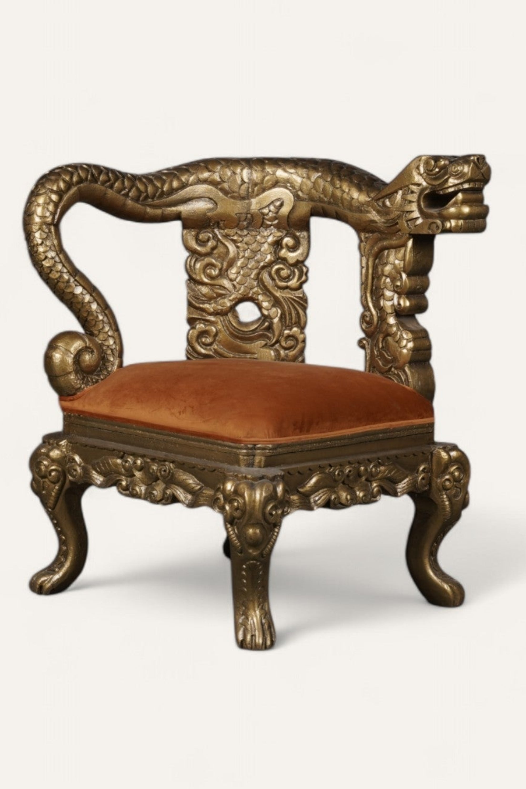 Dragon Armchair in Teak Wood