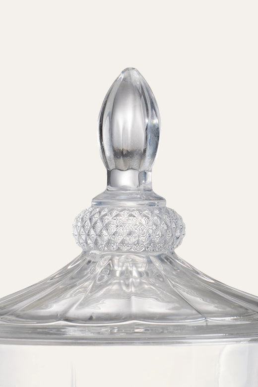 Decorative Cut Glass Beverage Jar