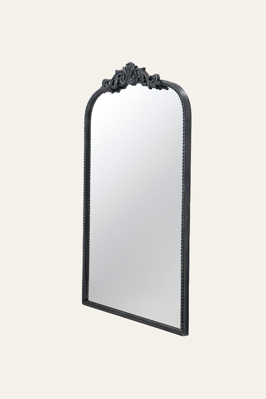 Decorative mirror with black frame
