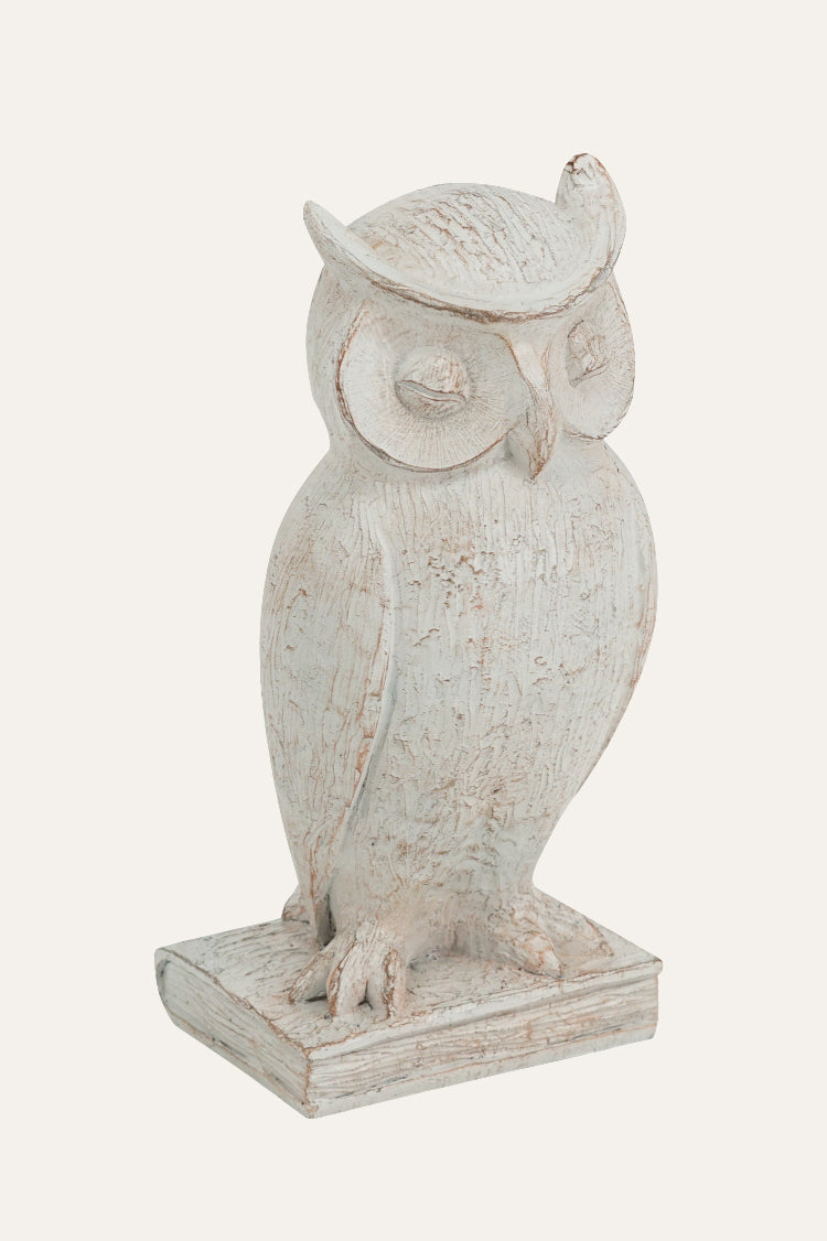 White owl statue