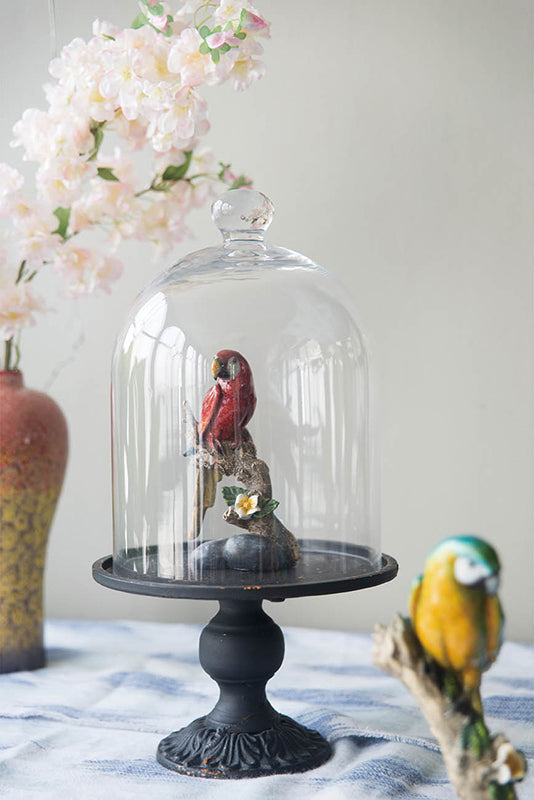 Decorative Macaw on Branch Figurine