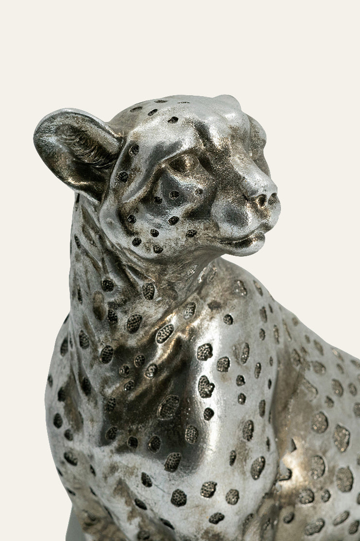 Sitting Leopard Figurine