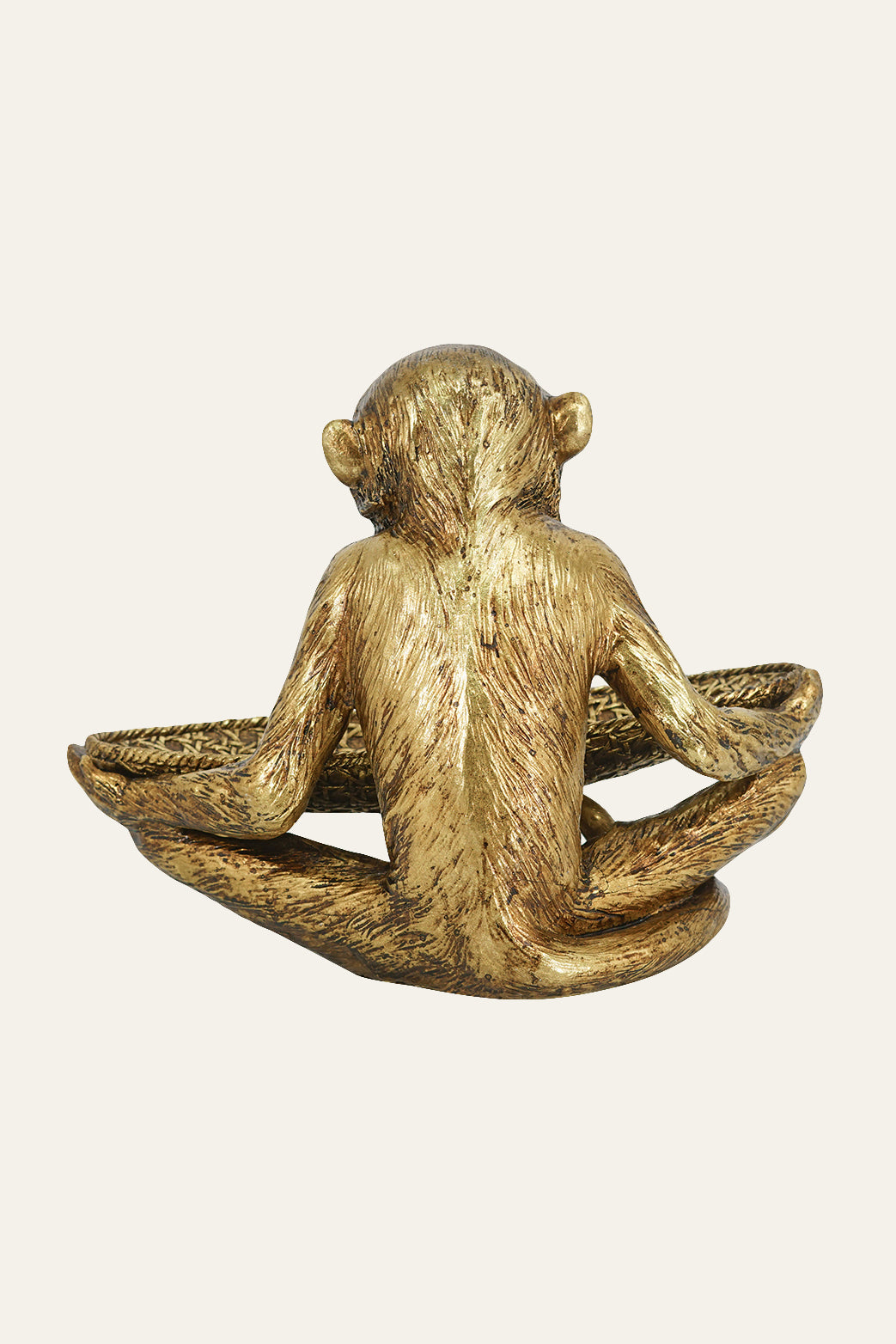 Monkey Figurine Gold Tray