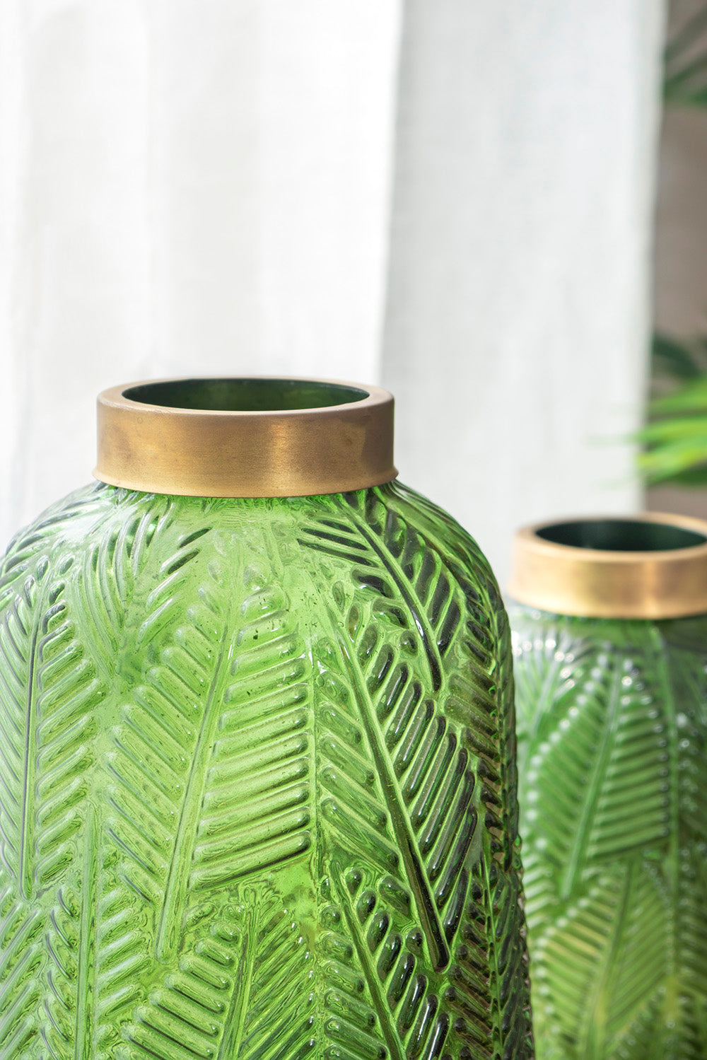 Green Glass Vase