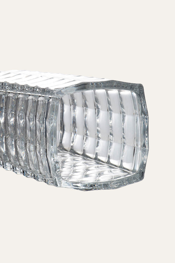 Textured Glass Tabletop Flower Vase