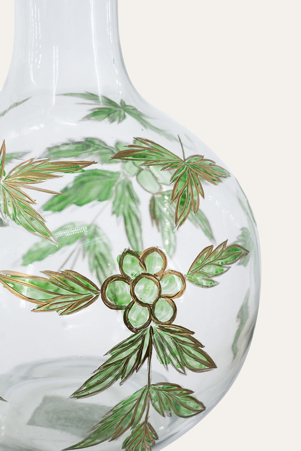 Elegant Botanical Glass Pot
