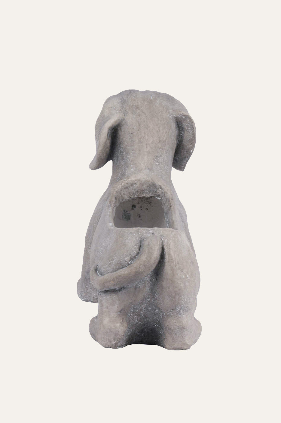 Cement dog-shaped planter