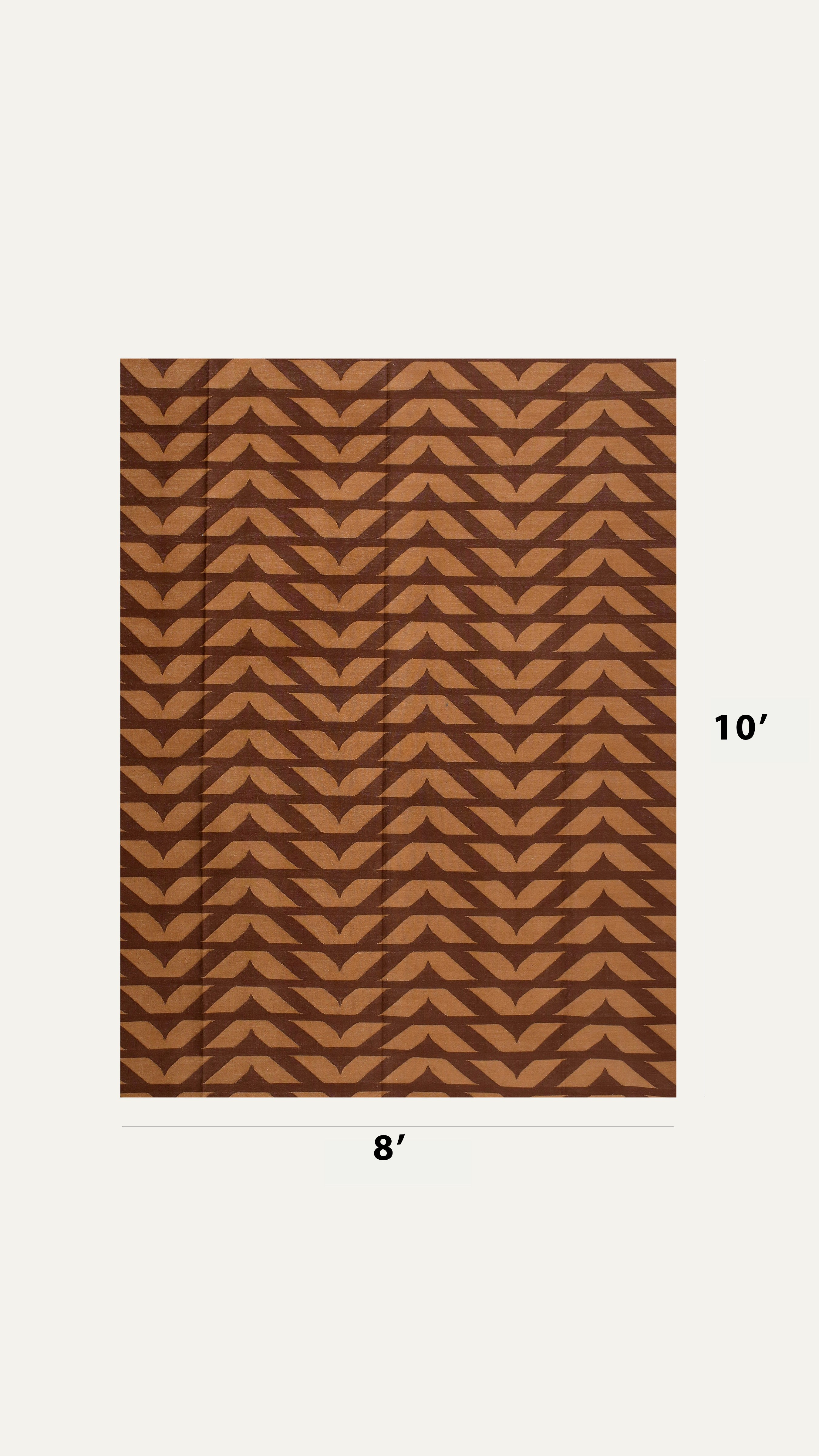 Earthy Chevron Cotton Rug