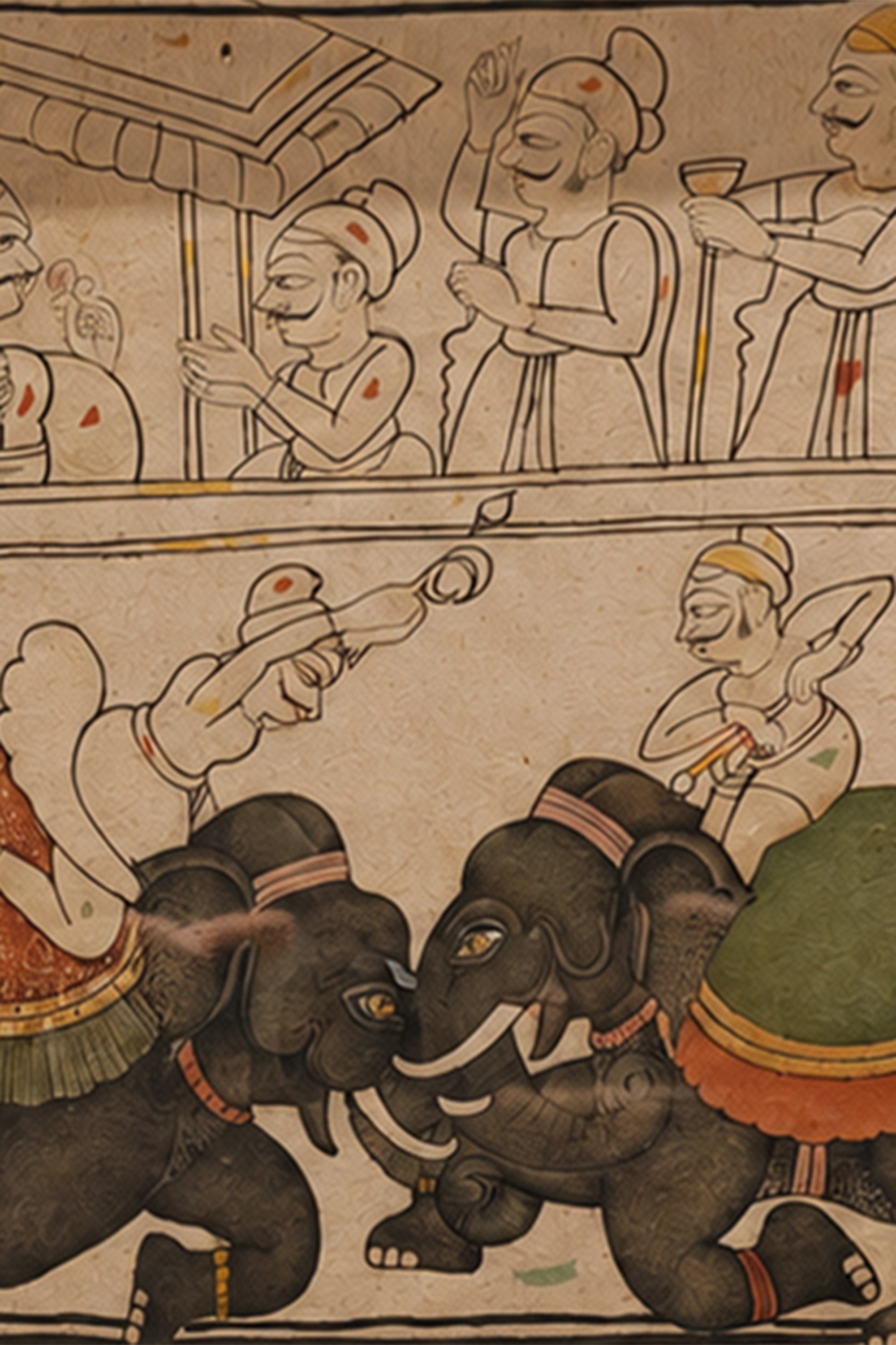 Elephant Battle Wall Art