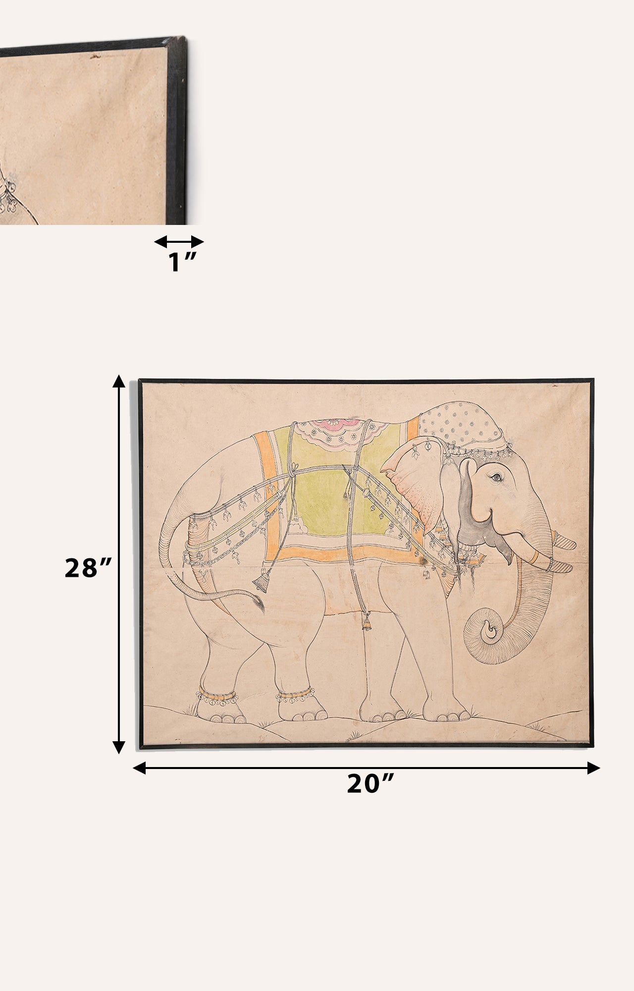 Elephant Watercolor Painting_size