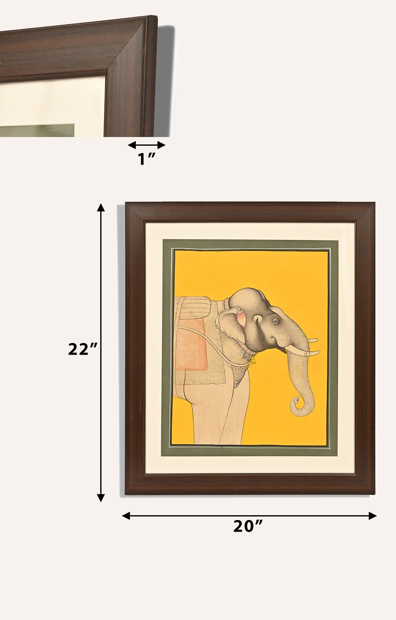 Elephant Watercolor painting__size