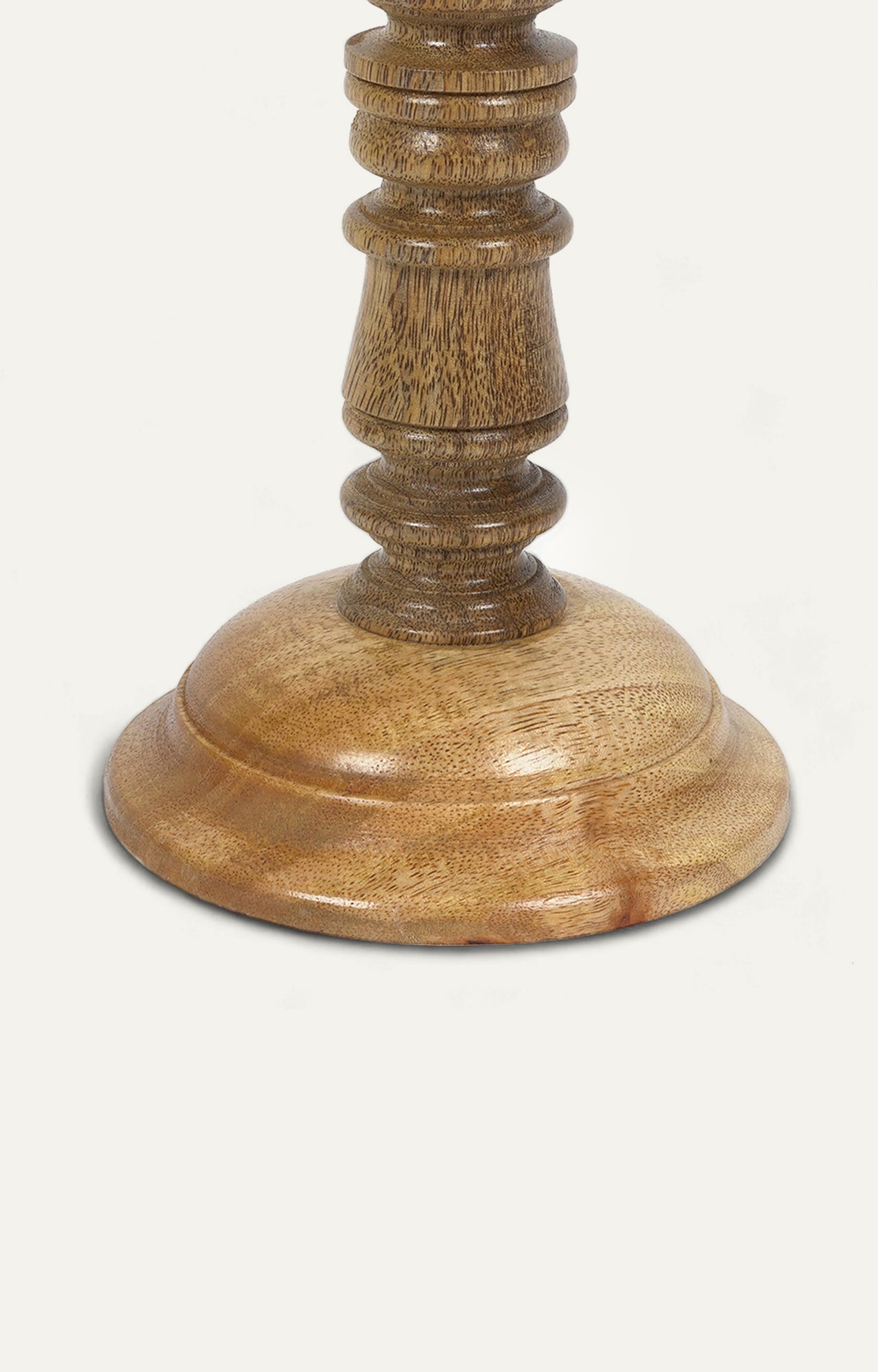 Elongated vintage wooden candle holder_3