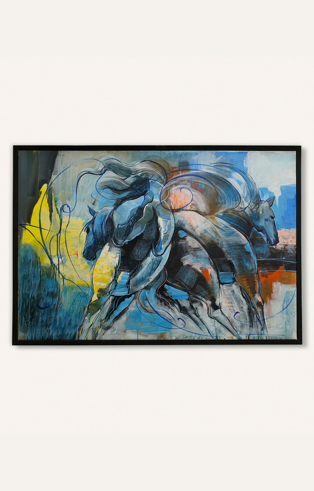 Galloping Freedom - Abstract Oil Painting