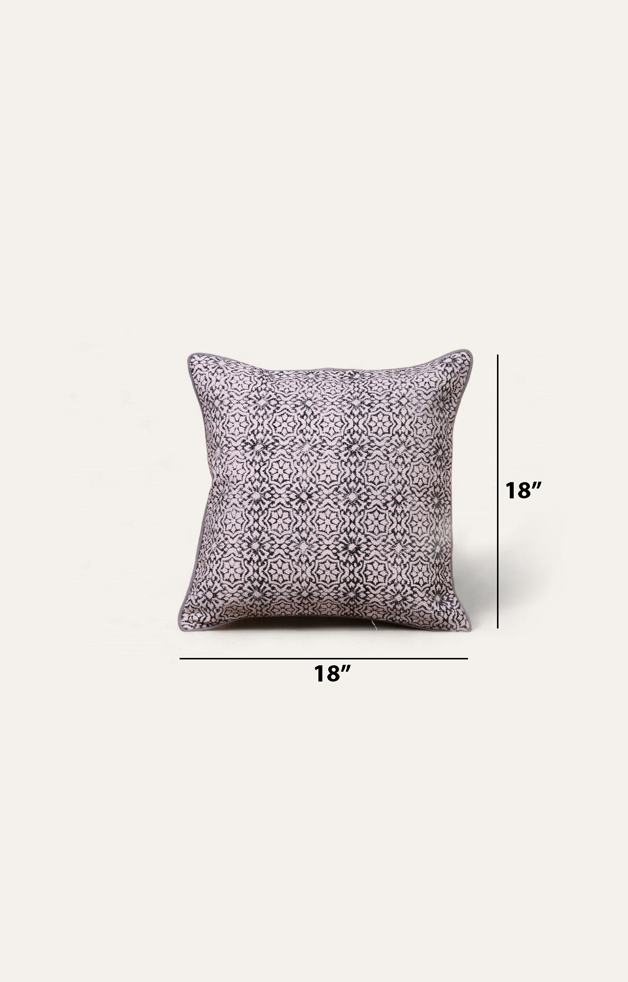 Geometric floral motif cushions_size