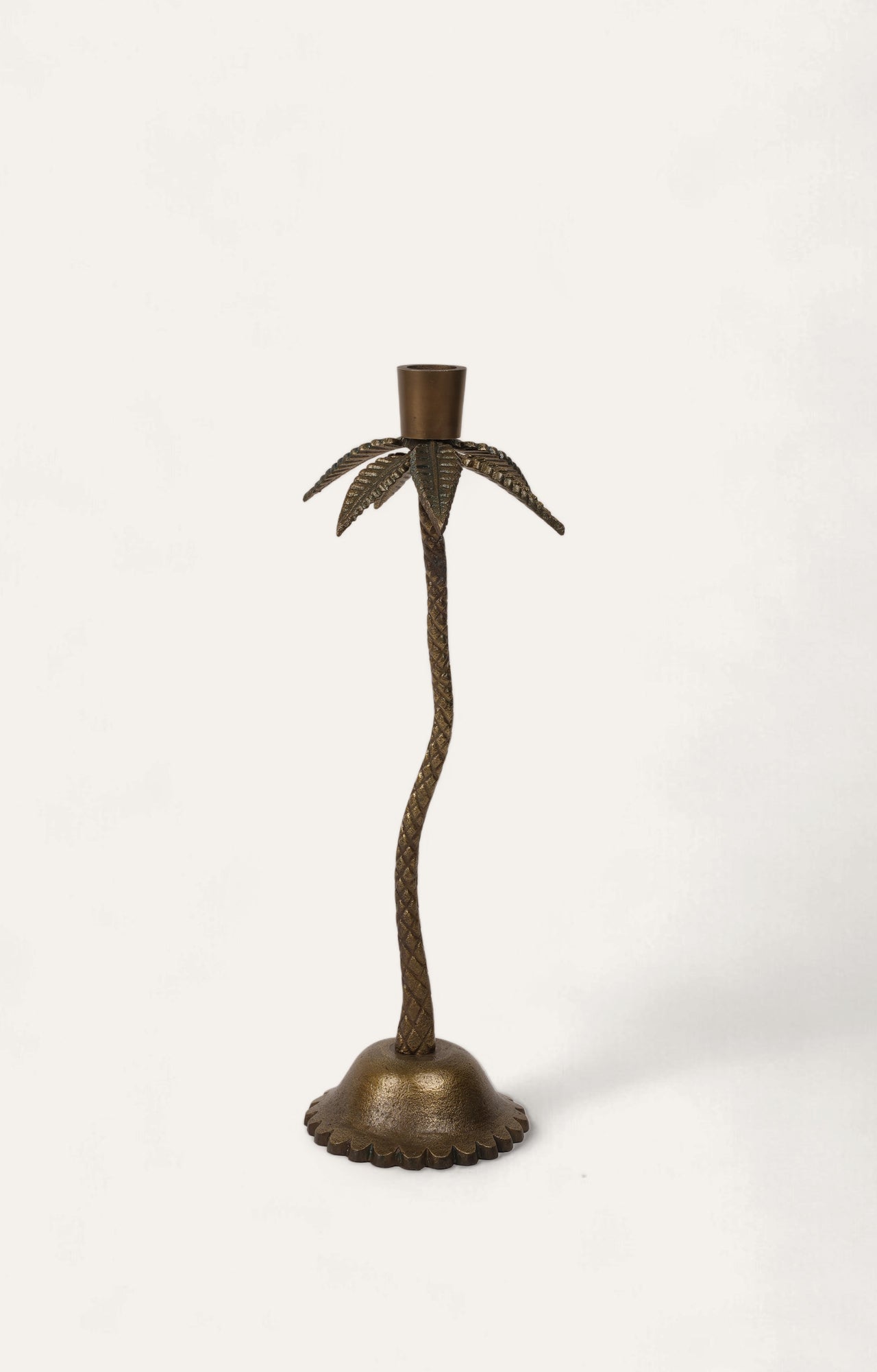 Golden Palm Tree Shaped Metal Candle Holder_3