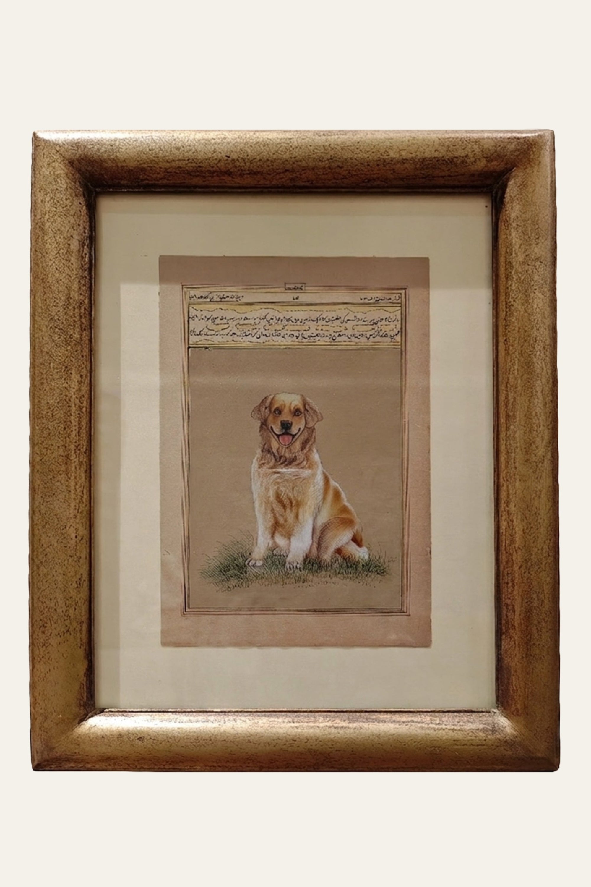 Golden Retriever Miniature Painting