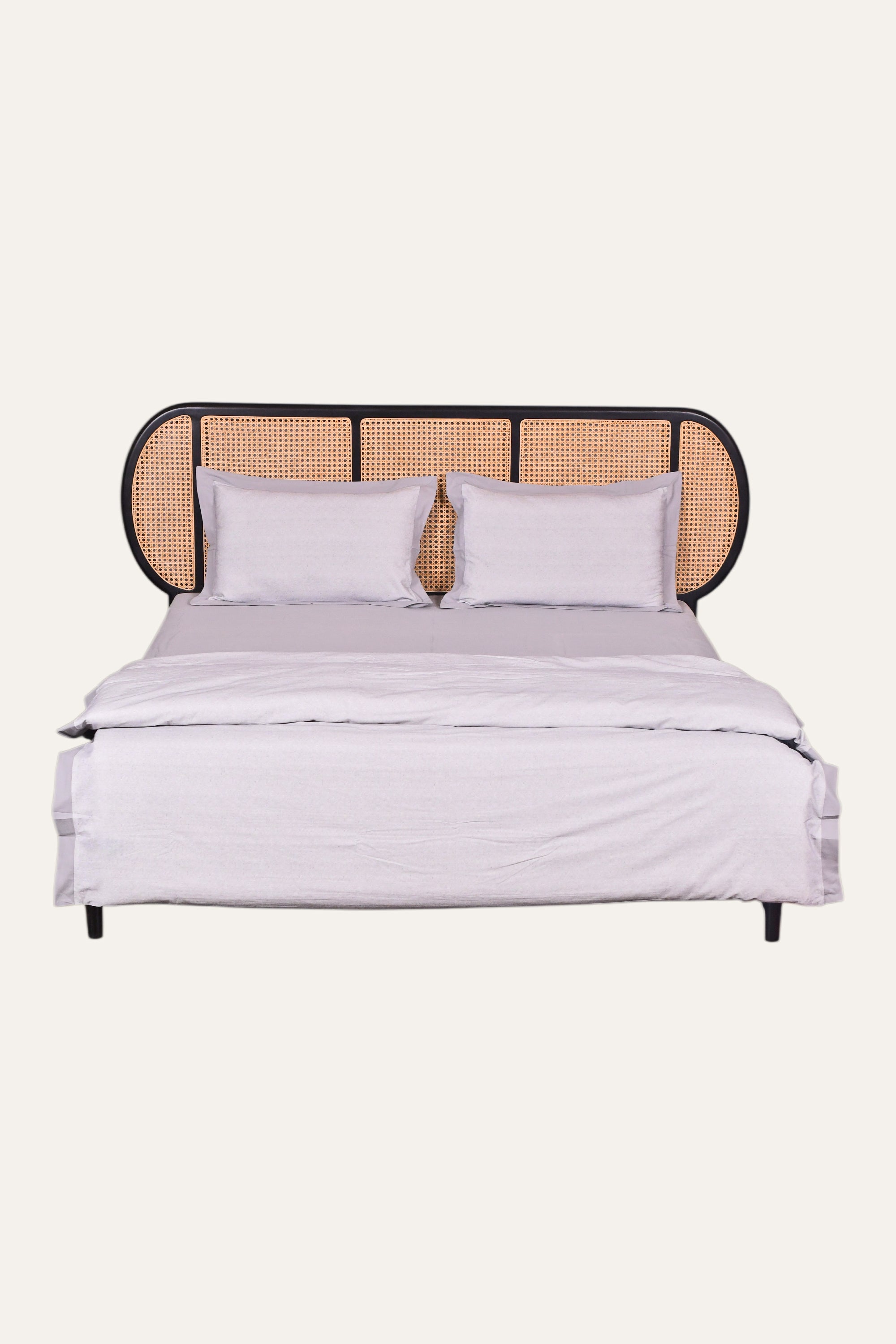 Grey Patterned Cotton Bedding Set