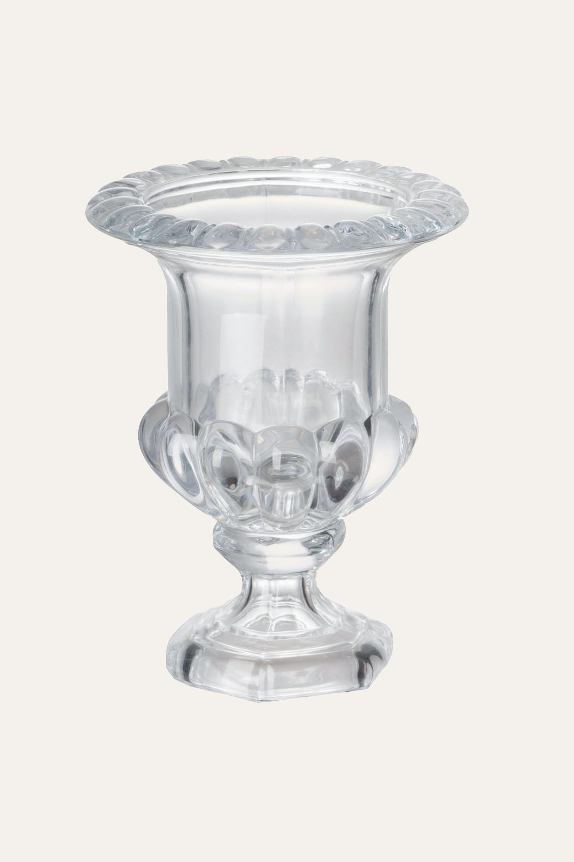 lassic Fluted Glass Flower Vase Home Decor