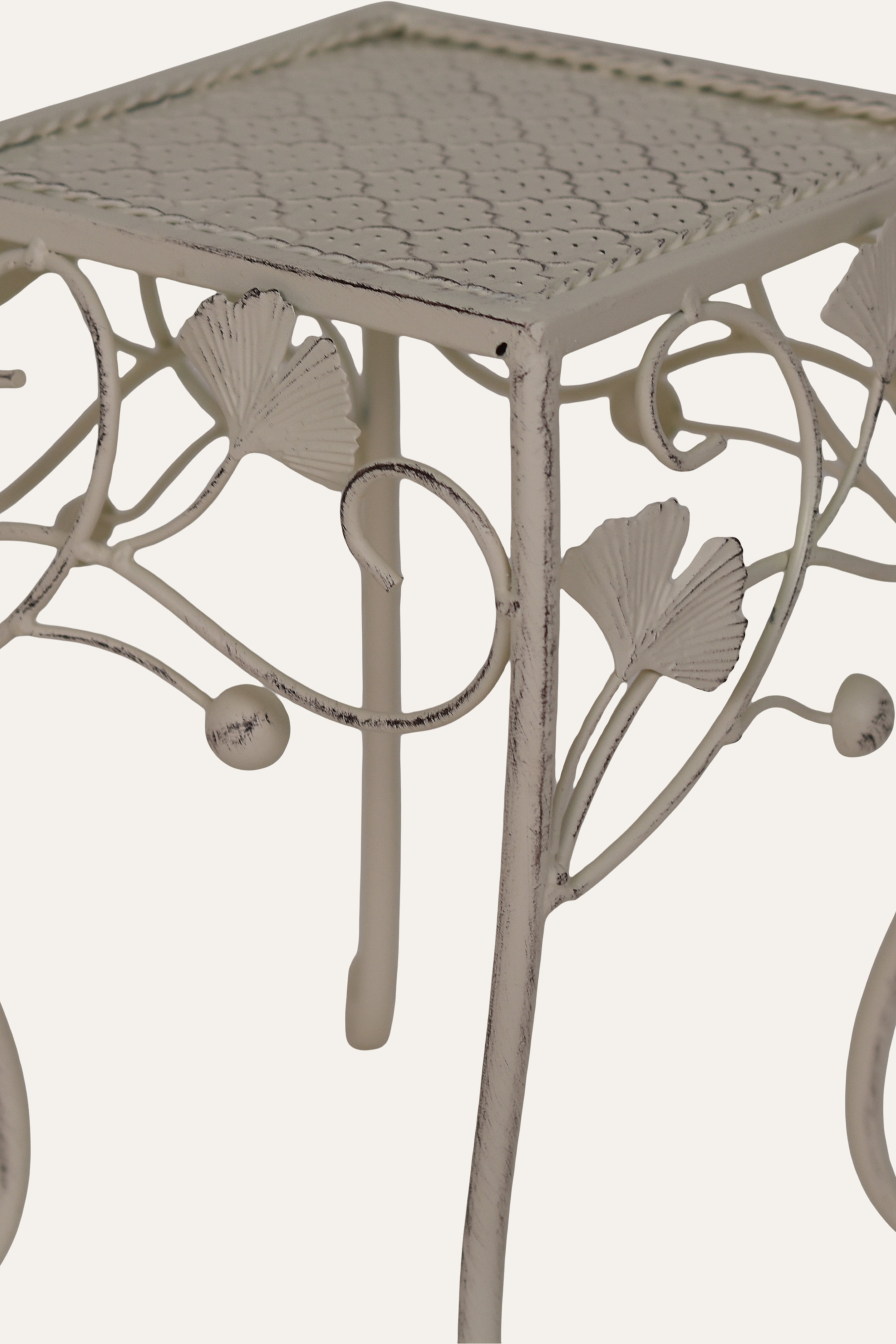 Decorative metal side table