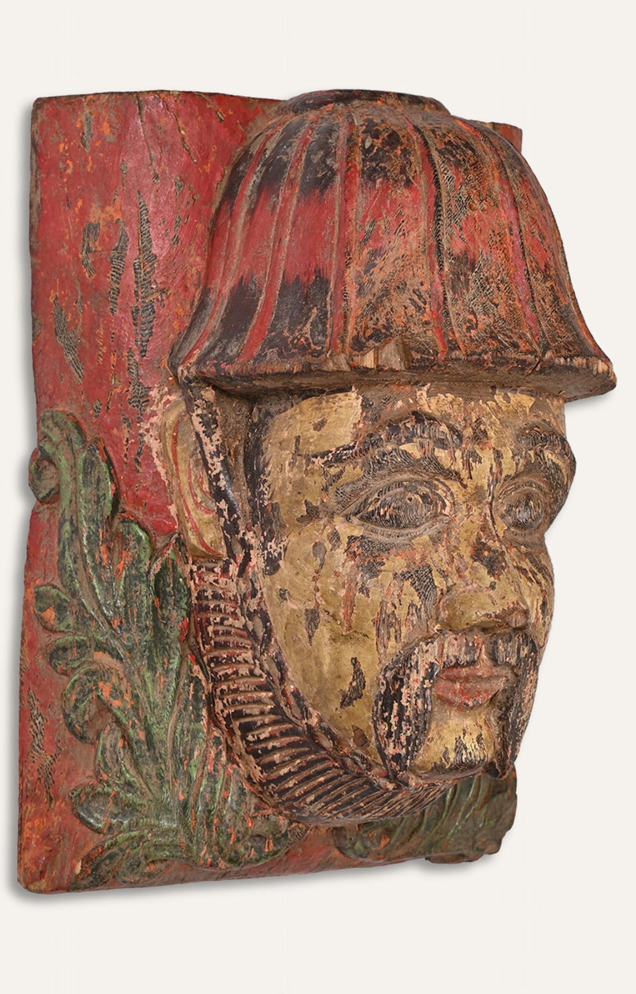 Hand-Carved Wooden Wall Mask