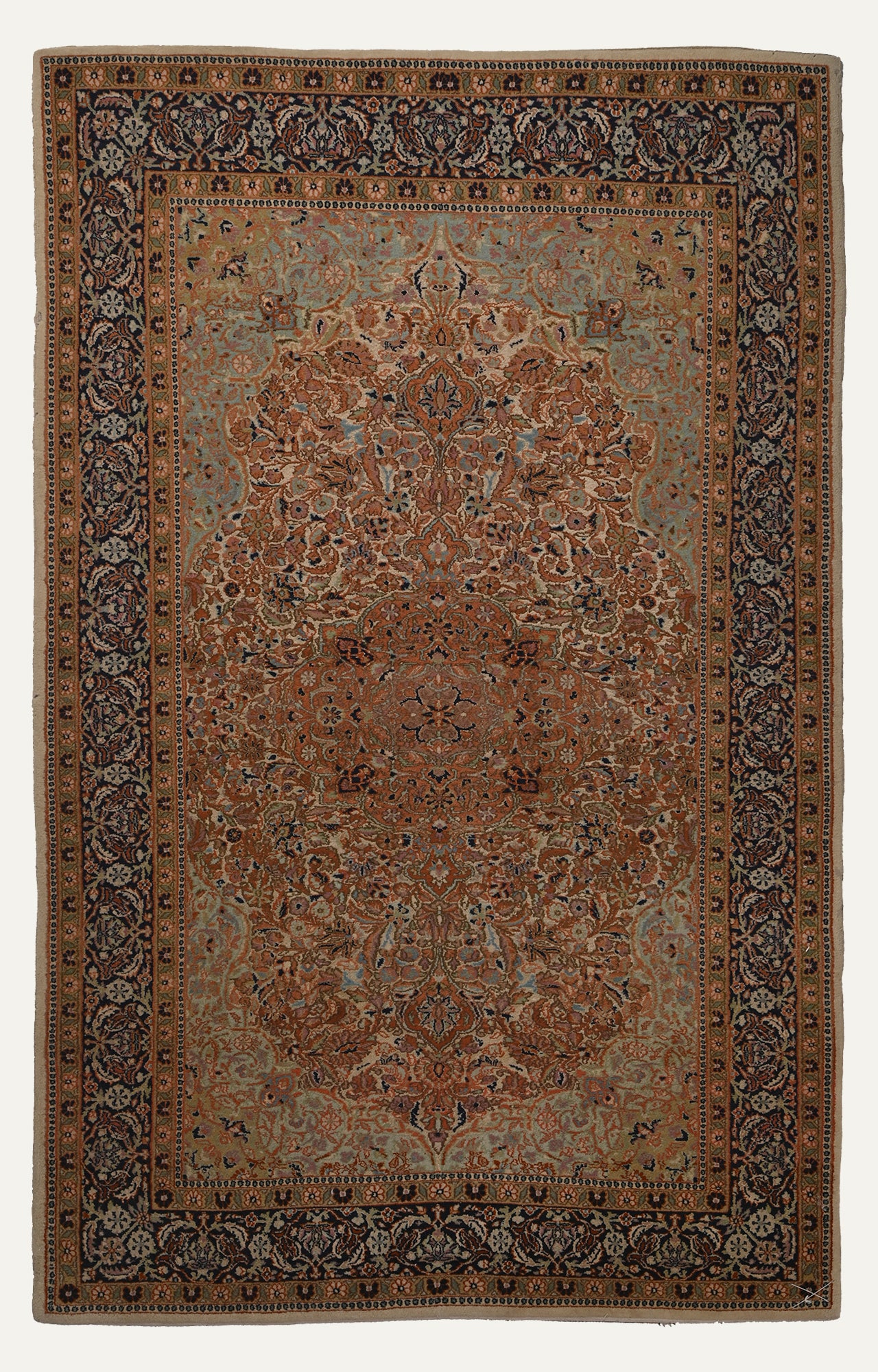 Hand-Knotted Mirzapur Carpet
