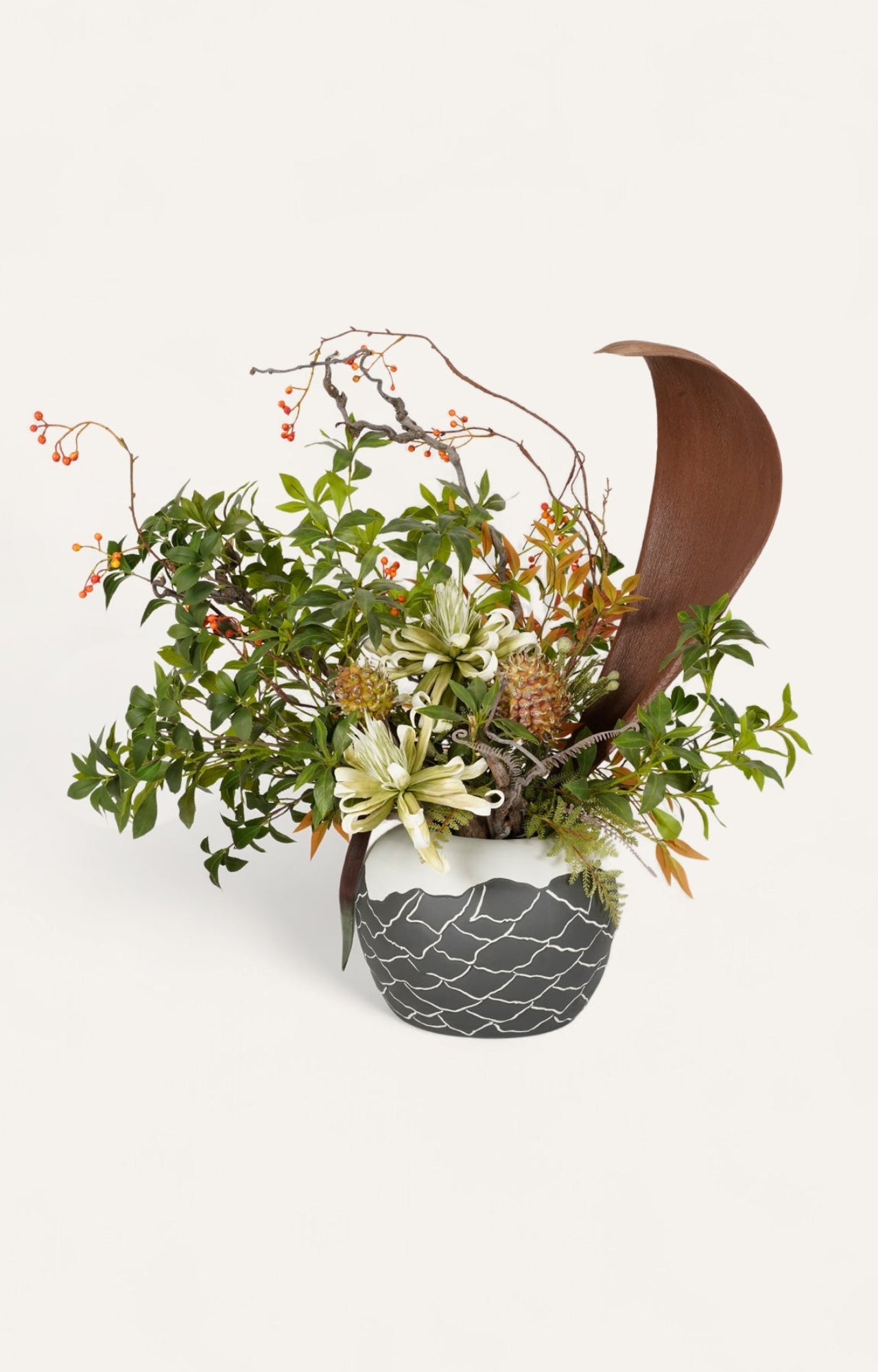 Hand painted Faux Planter