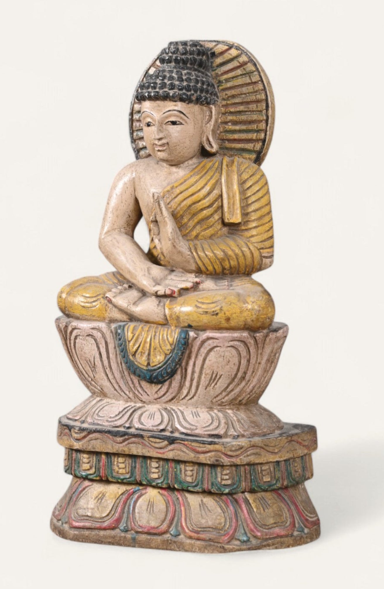 Handcrafted Wooden Buddha Statue