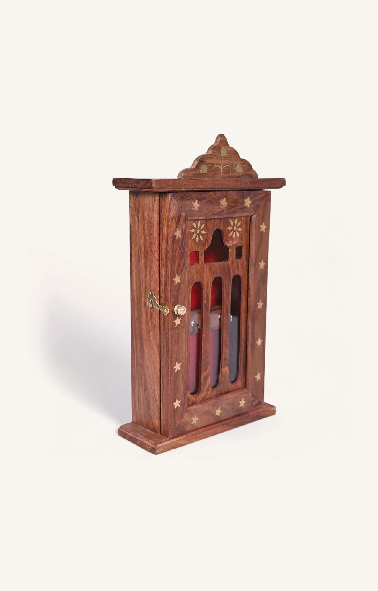 Handcrafted Wooden Wall-Mounted Key Holder Cabinet_3