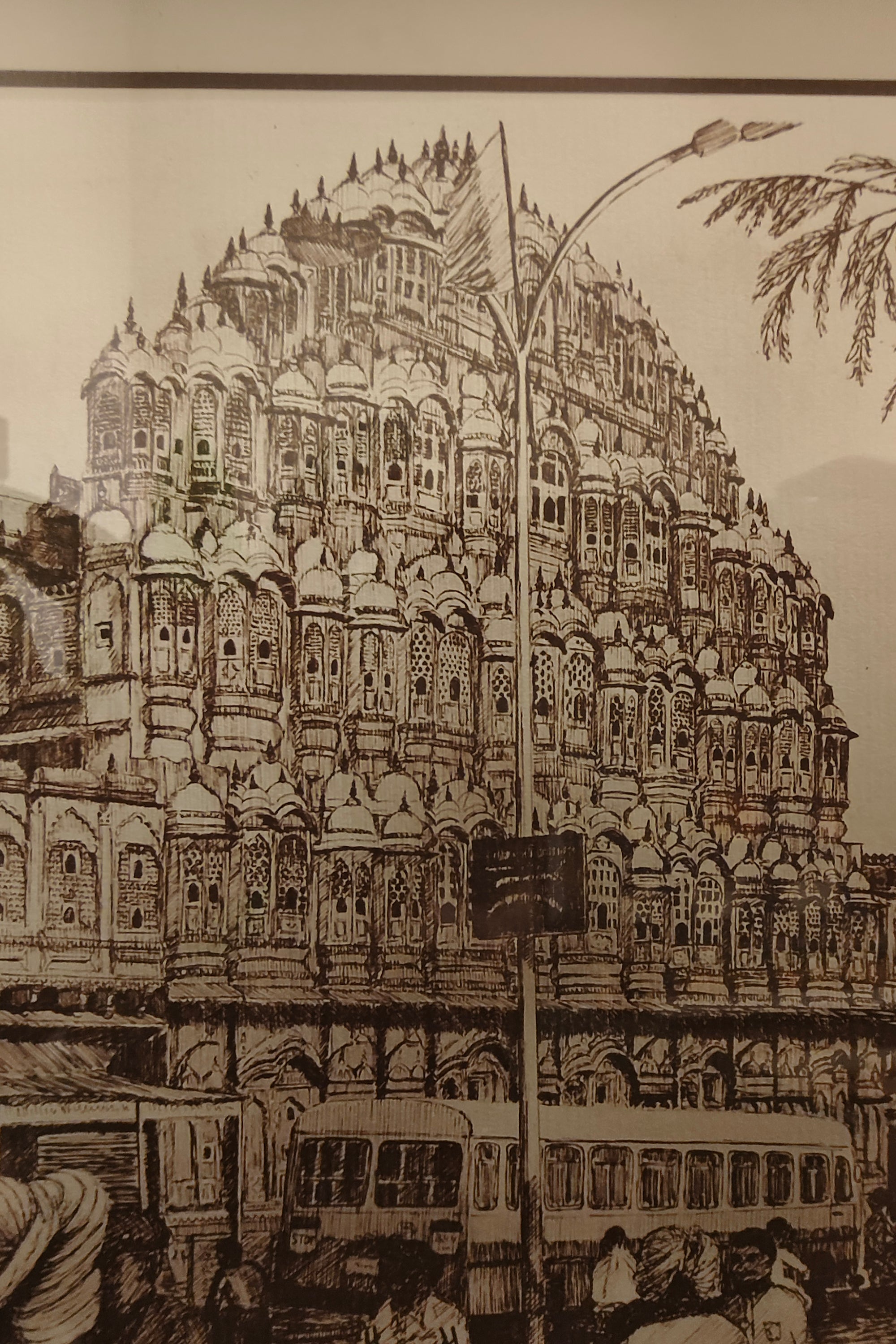 Hawa Mahal sketch frame