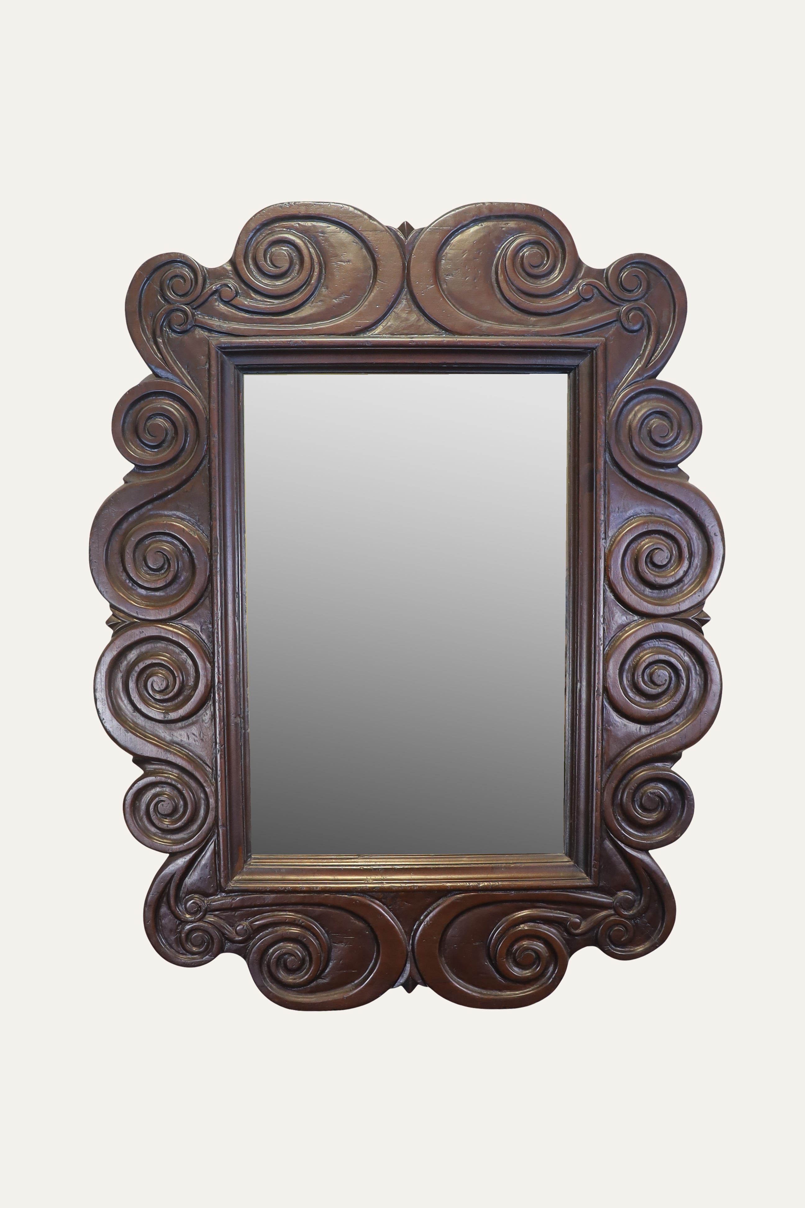 Ornate Scroll Wall Mirror for Console Styling