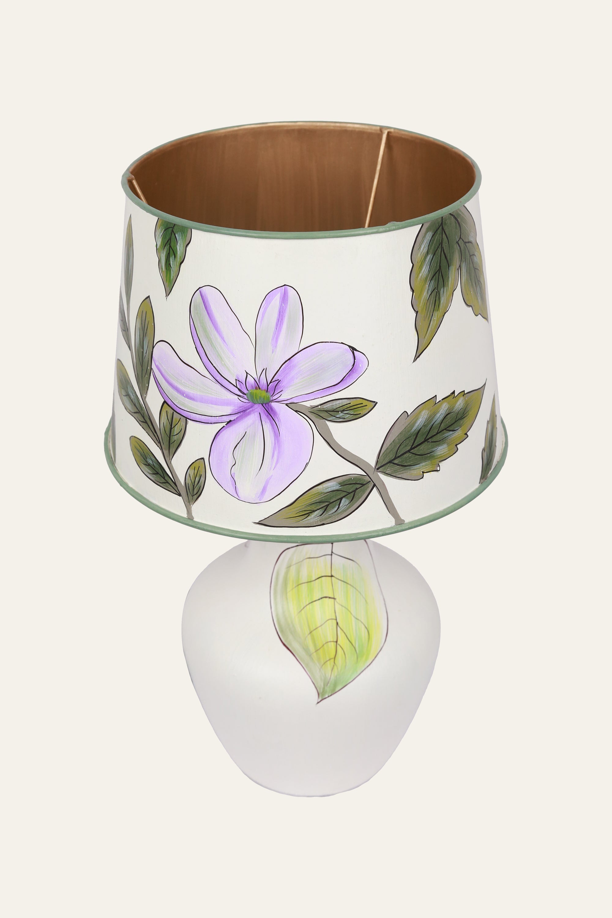 Floral Hand Painted Table Lamp for Premium Interiors