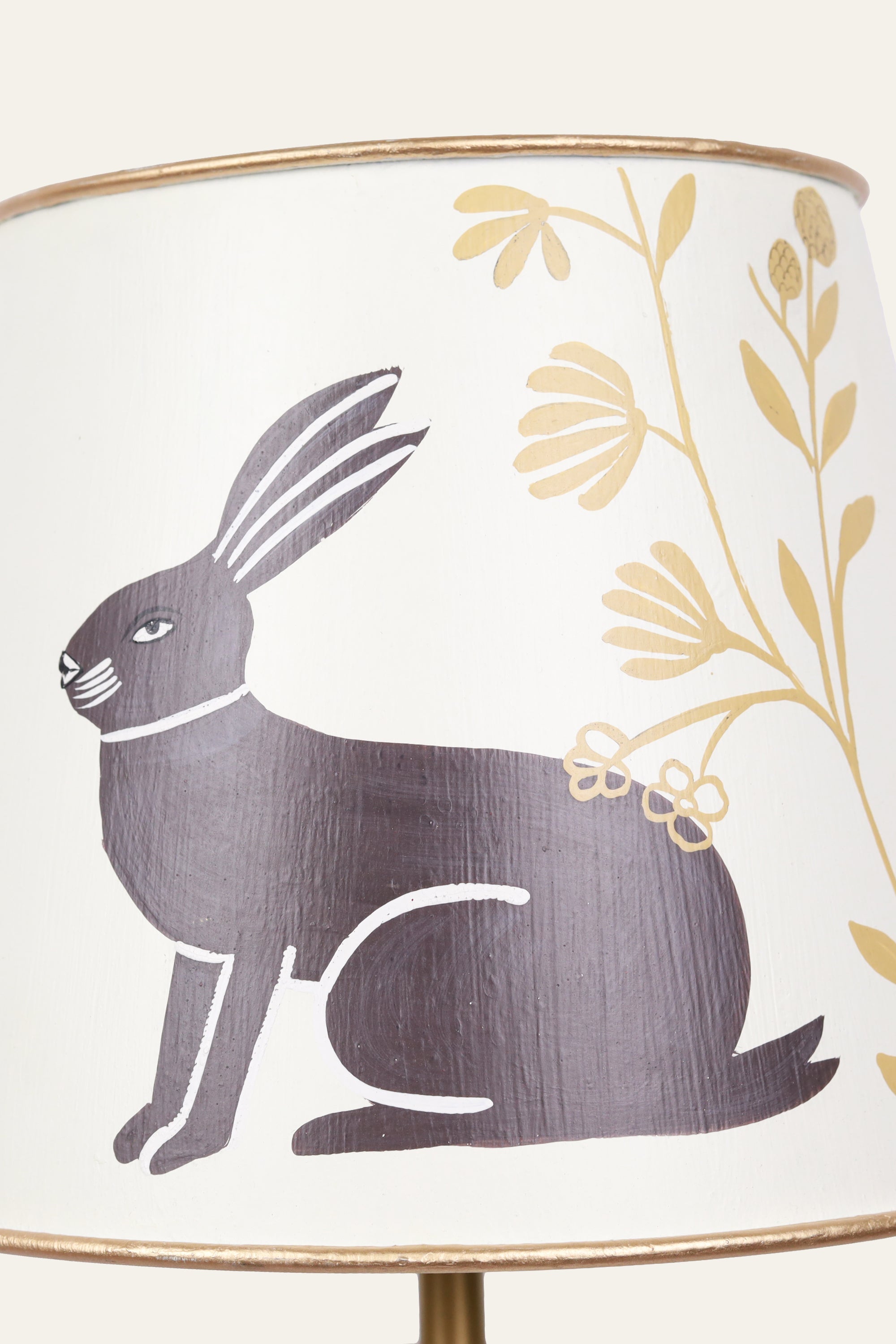 Hand Painted Rabit Metal Table Lamp for Bedroom