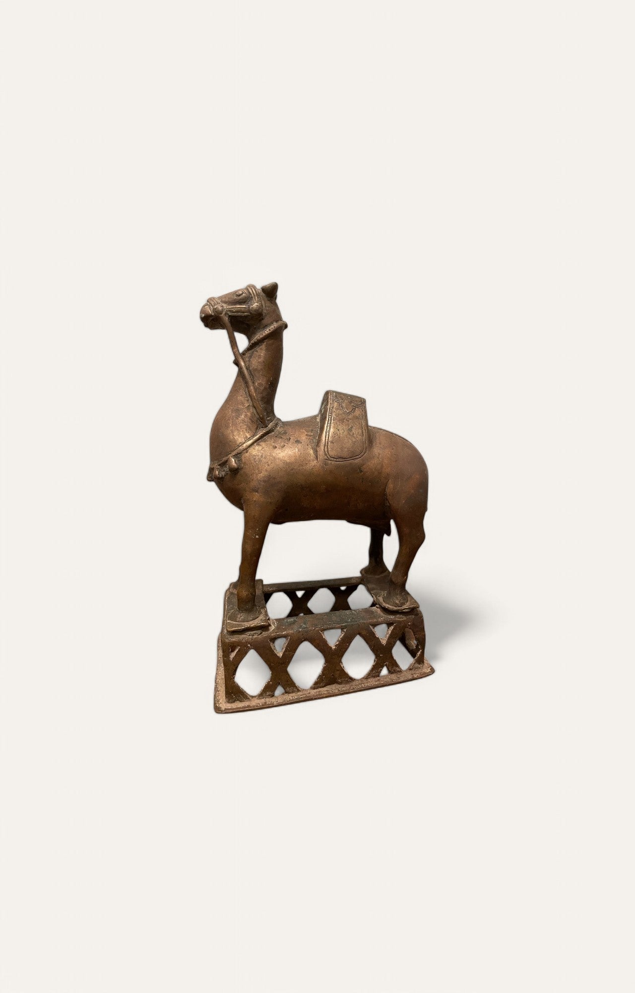 Camel on Stand Antique Brass Art Statue