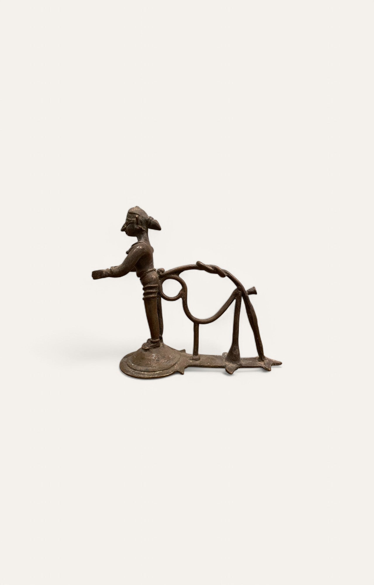 Hindu Goddess Vintage Brass Sculpture