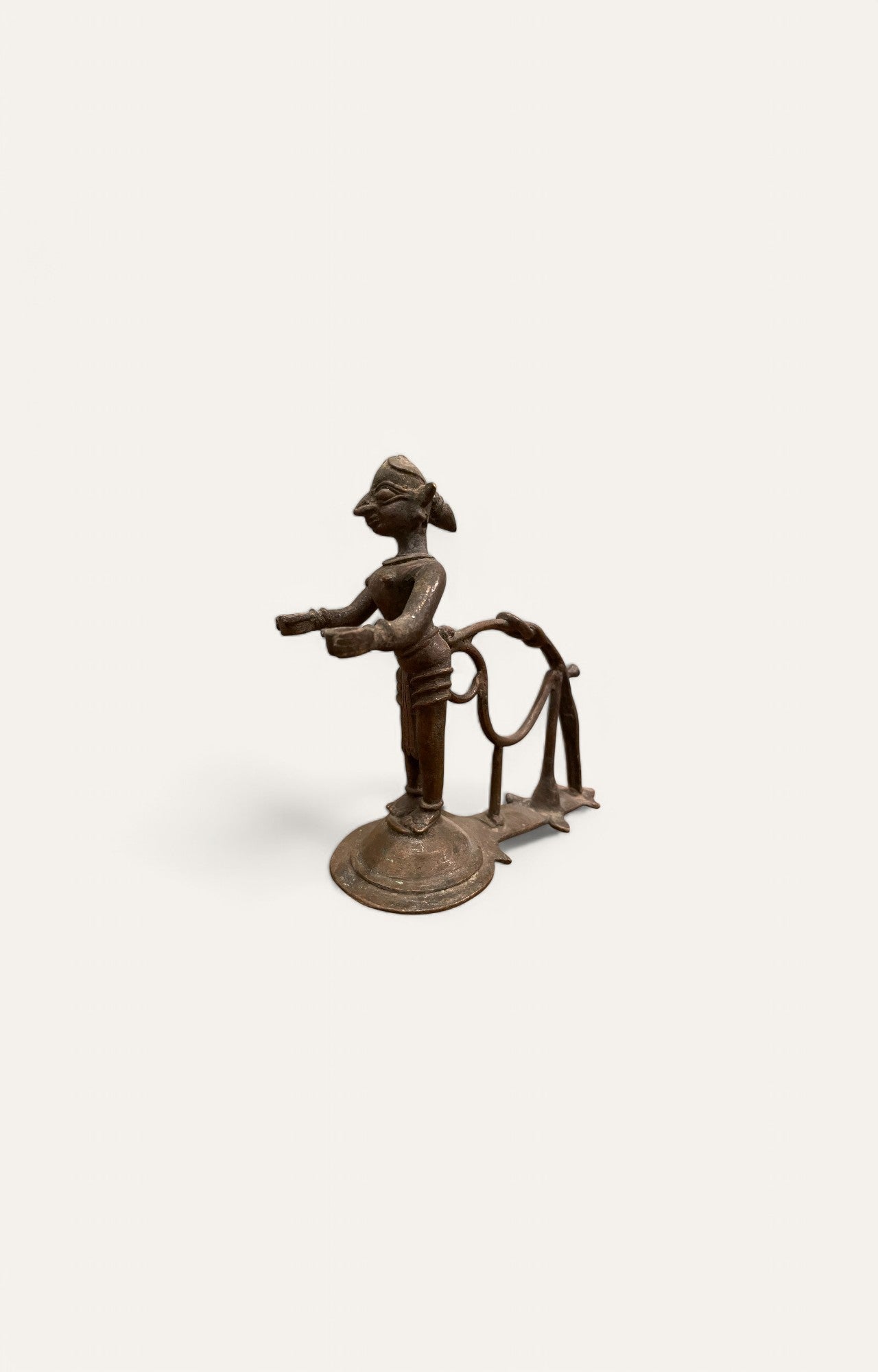 Hindu Goddess Vintage Brass Sculpture