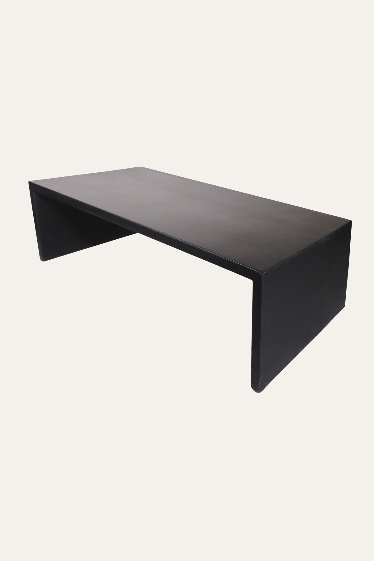 Black Rectangular Waterfall Coffee Table for Living Areas