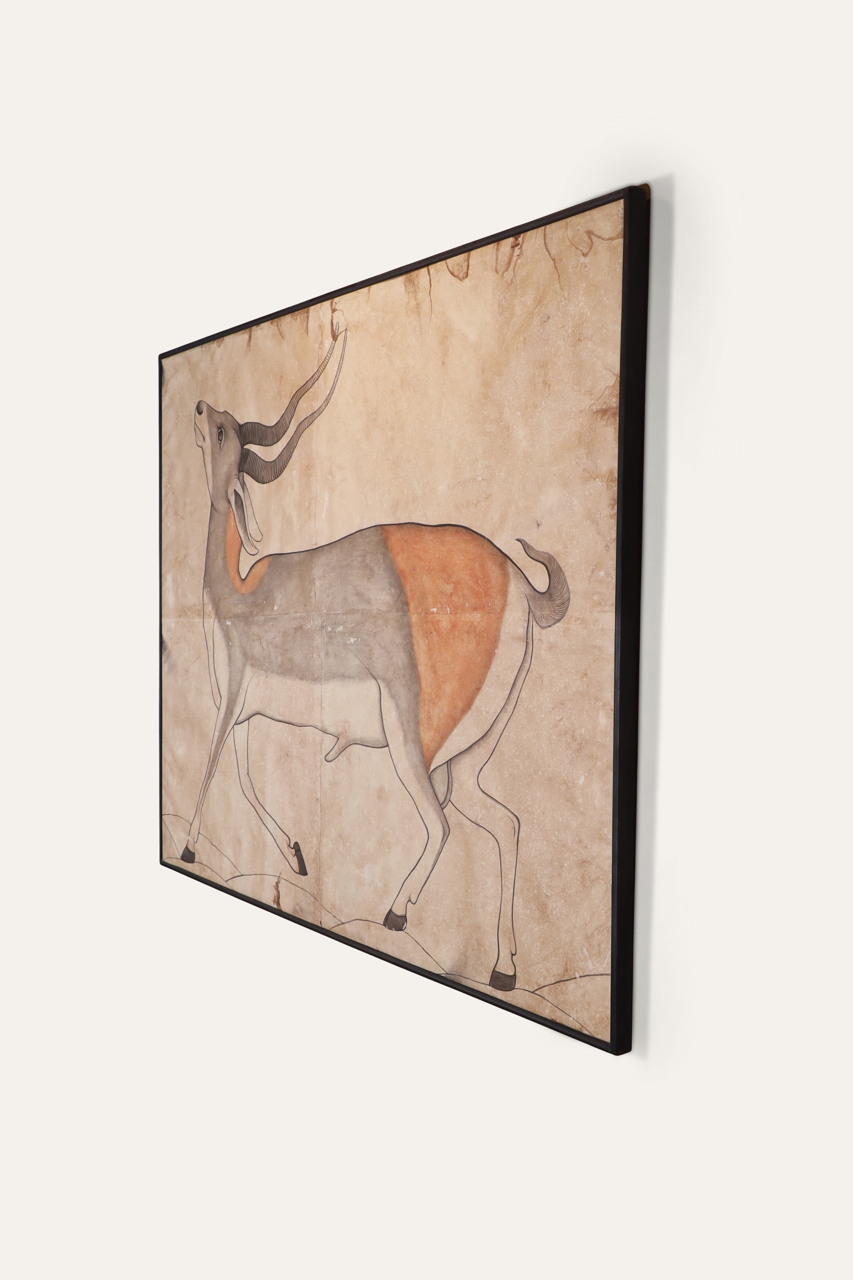 Antelope Watercolor Painting for Kids' Bedroom