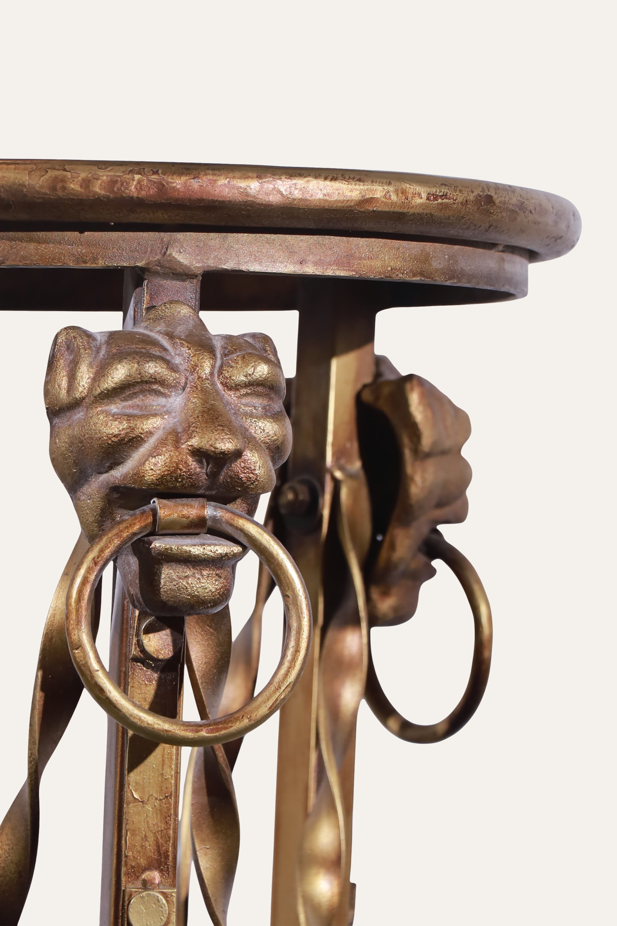 Ornate Metal Pedestal Stand for Entryways & Foyers