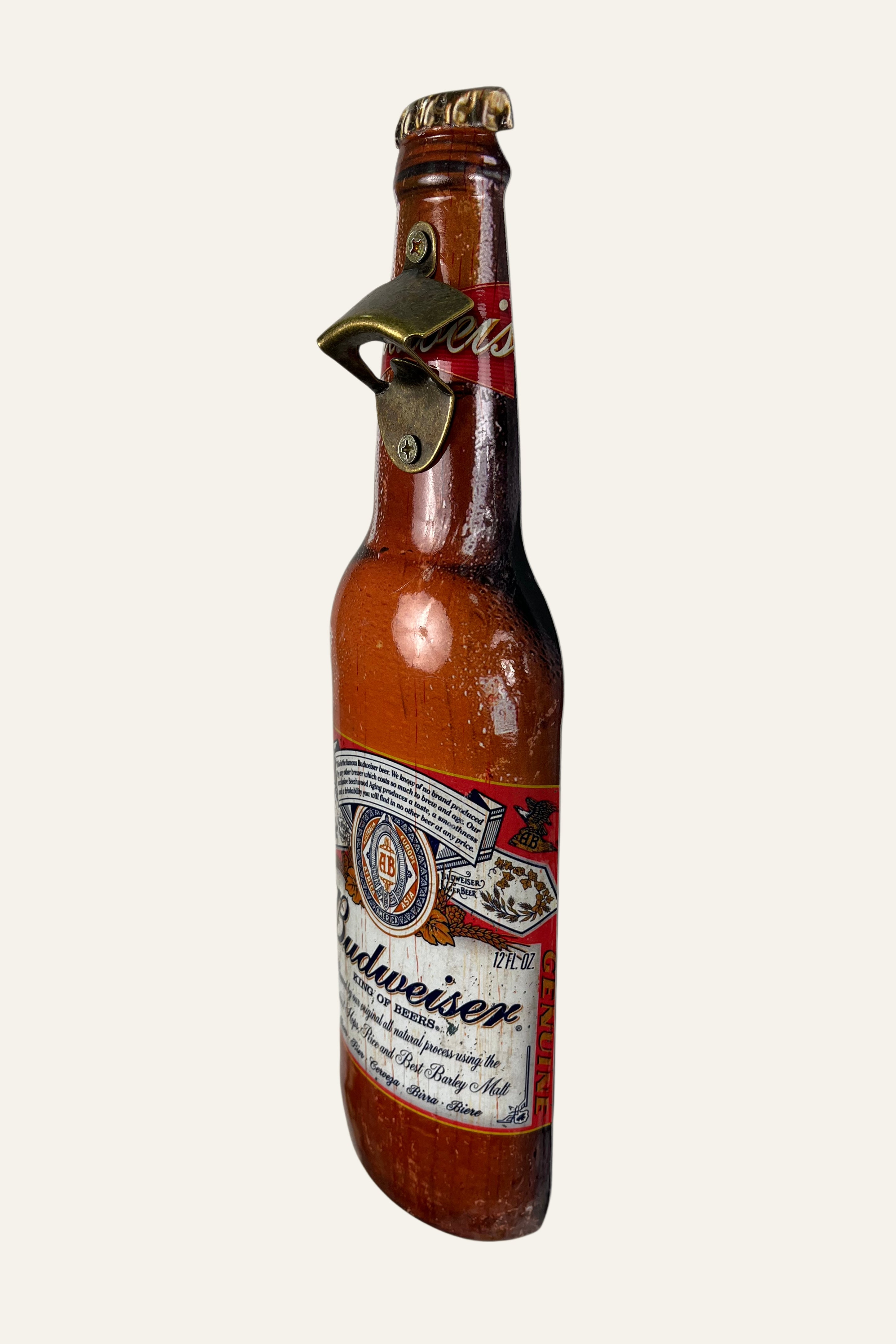 Budweiser Metal Wall Decor with Bottle Opener