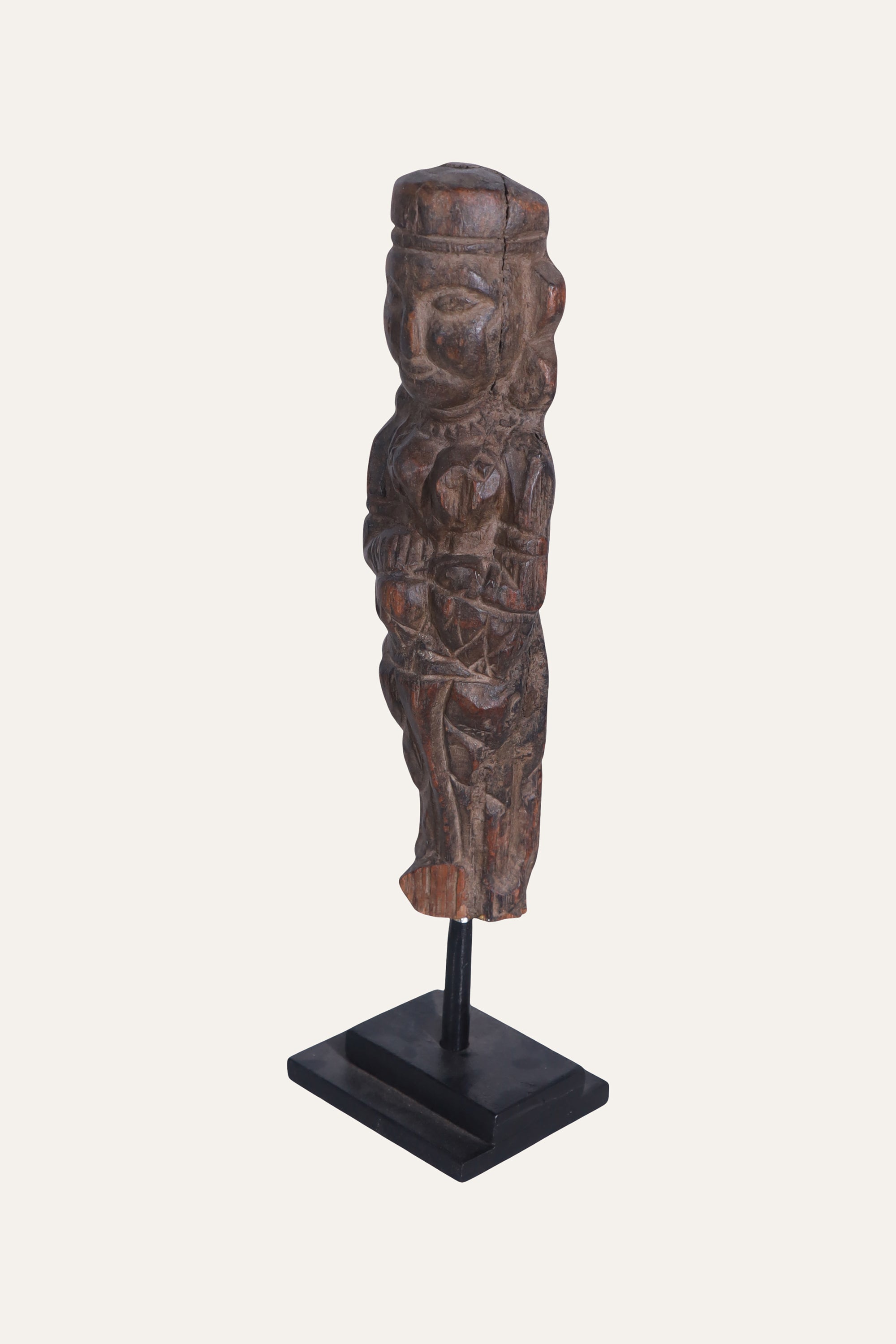 Carved Standing Figure Sculpture for Console & Study Decor