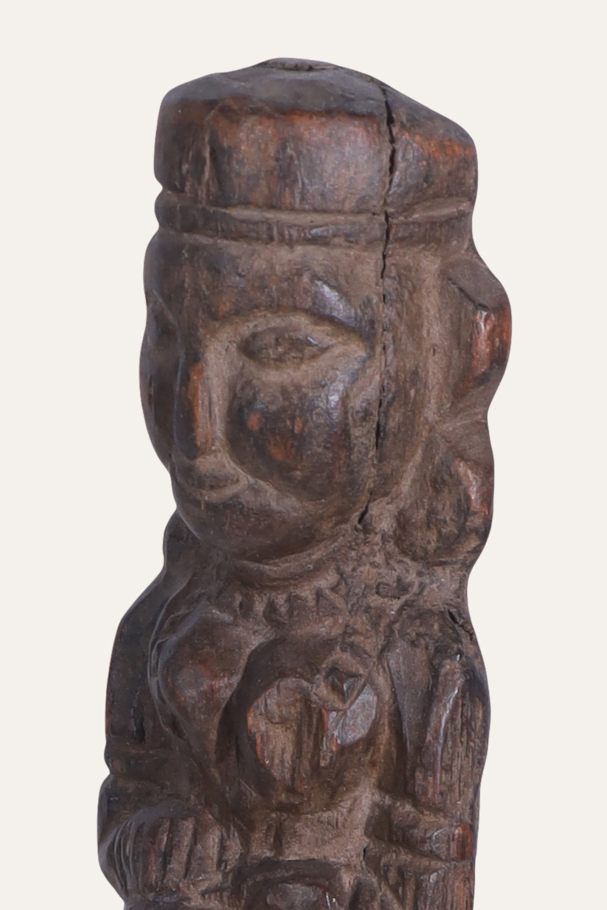 Carved Standing Figure Sculpture for Console & Study Decor