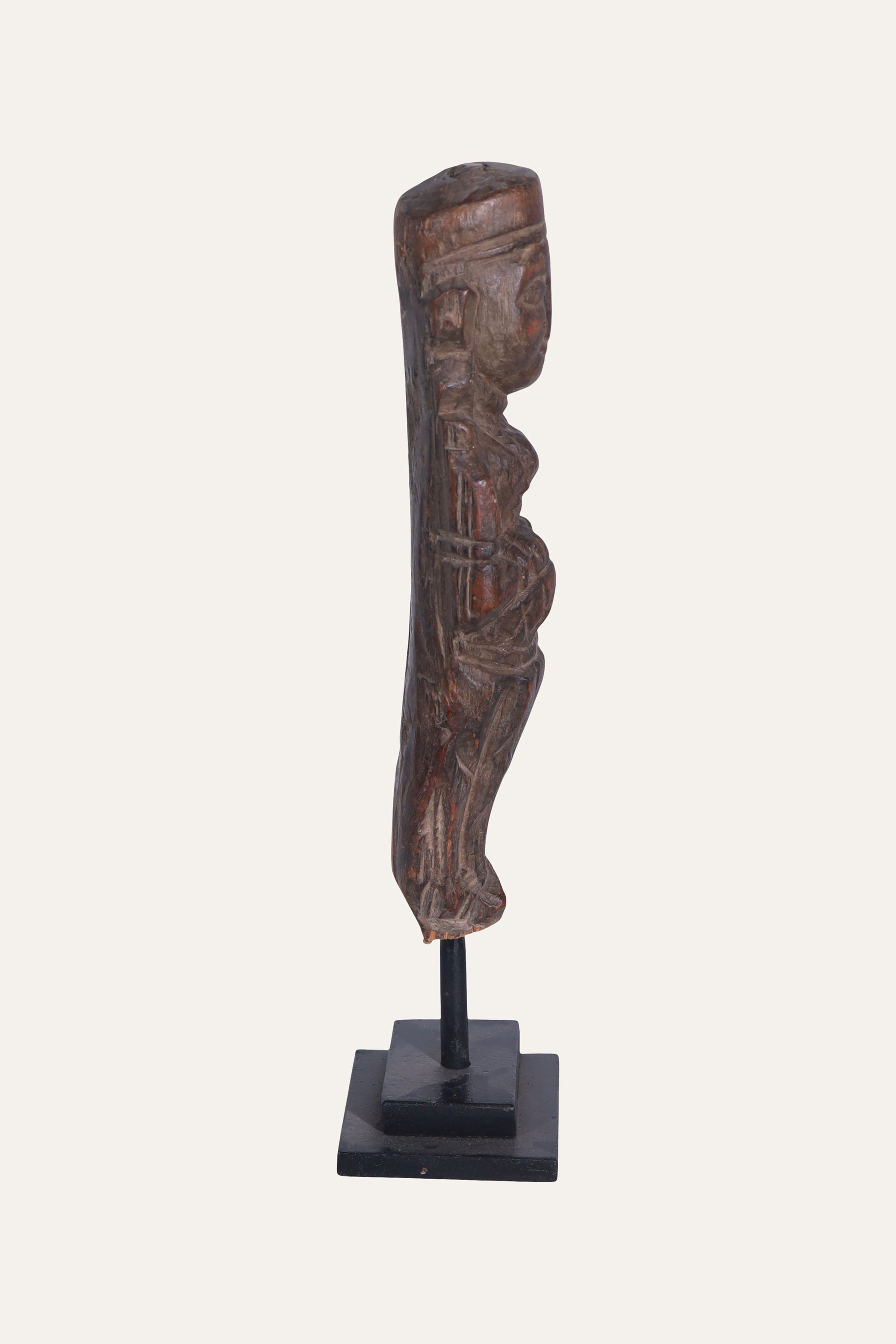 Carved Standing Figure Sculpture for Console & Study Decor