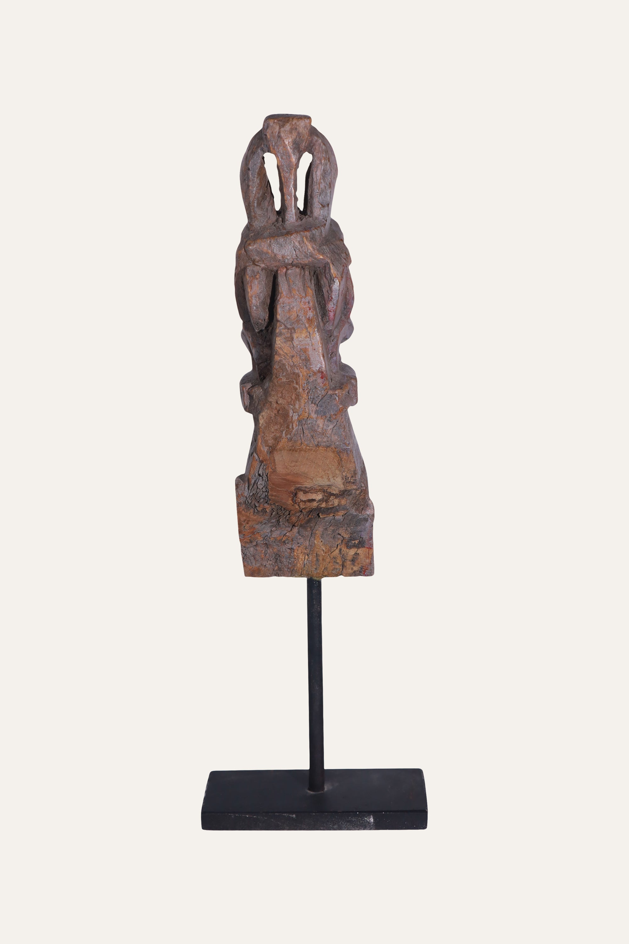 Antique Wooden Horse Sculpture for Entryway Styling