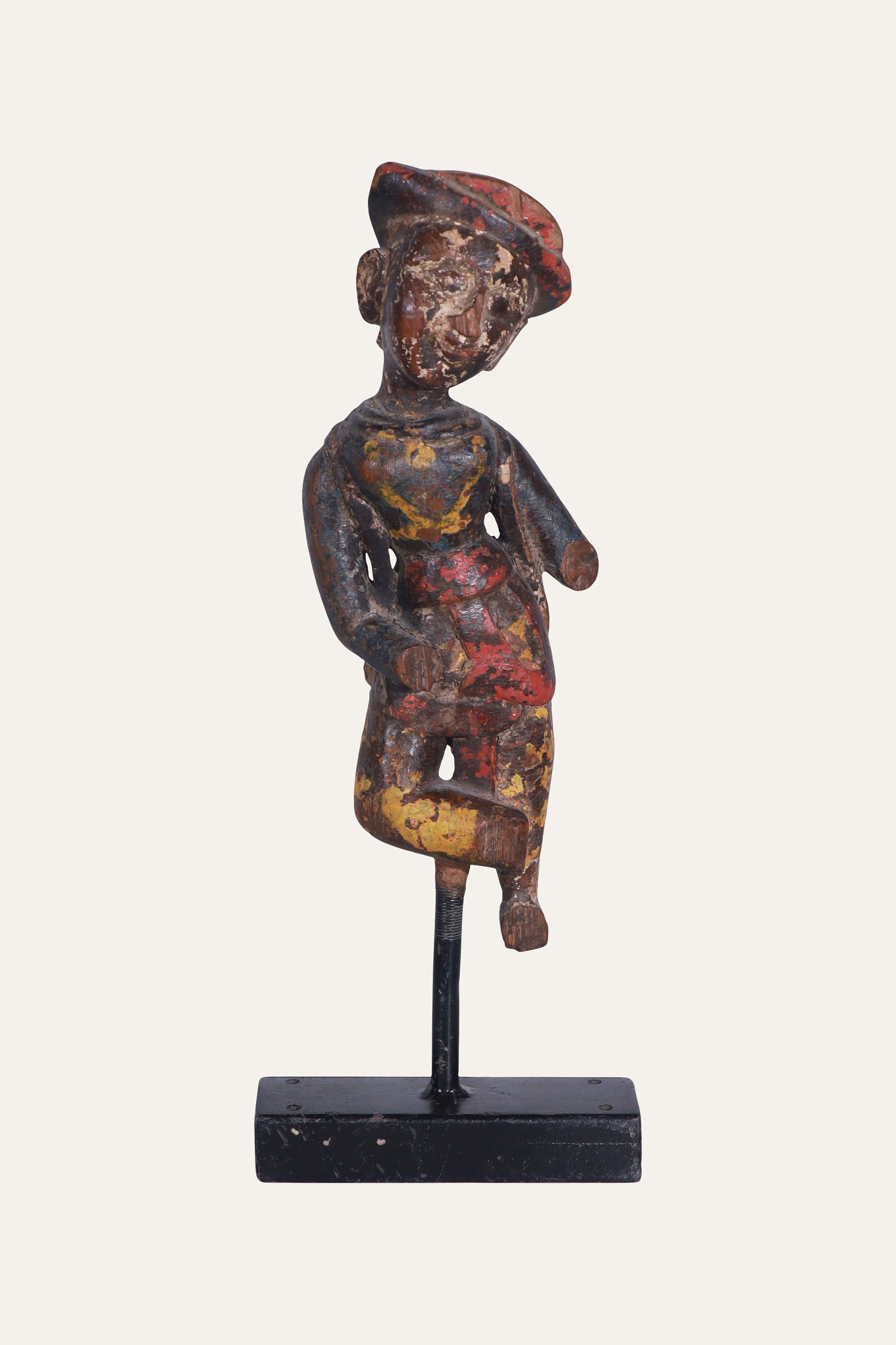 Folk Figure Sculpture for Living Room & Eclectic Shelf Decor