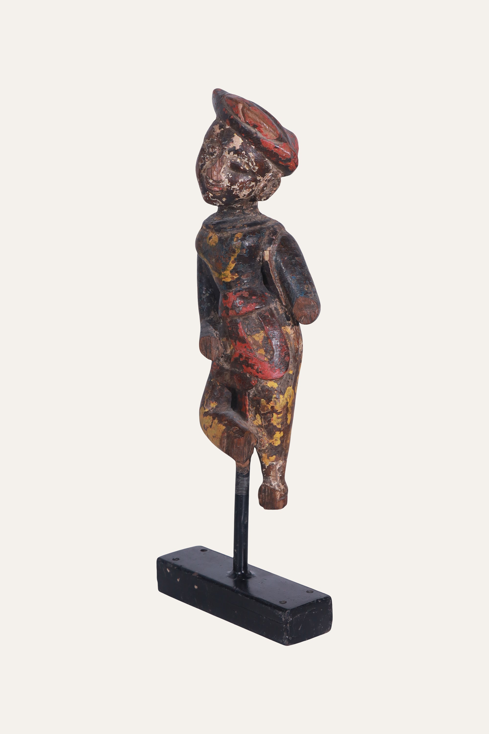 Folk Figure Sculpture for Living Room & Eclectic Shelf Decor