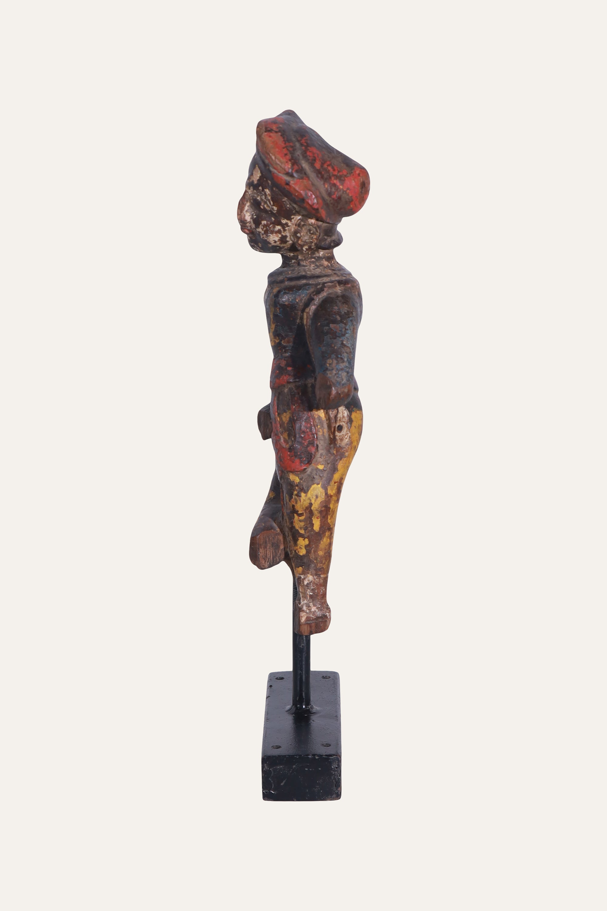 Folk Figure Sculpture for Living Room & Eclectic Shelf Decor