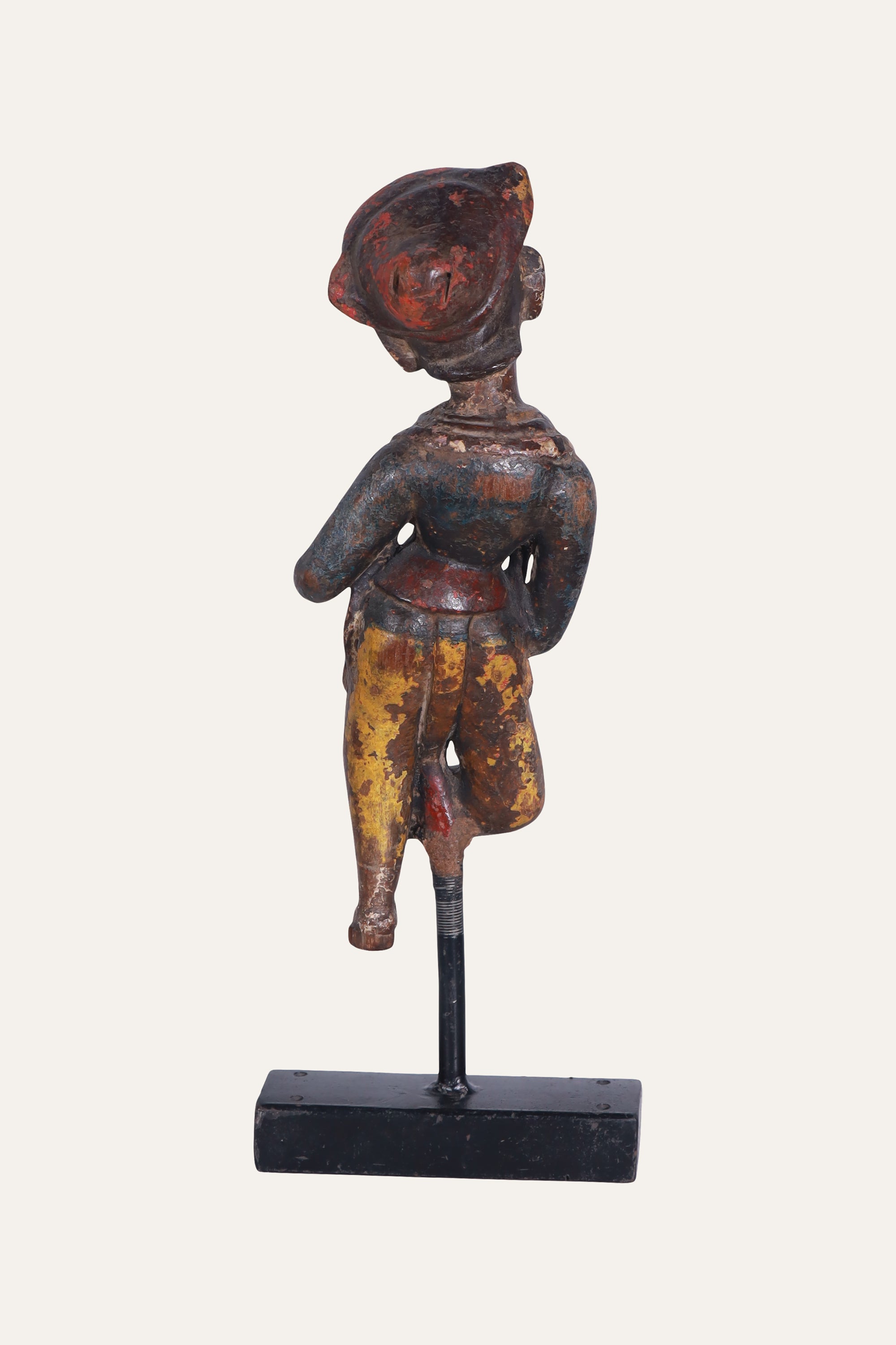 Folk Figure Sculpture for Living Room & Eclectic Shelf Decor