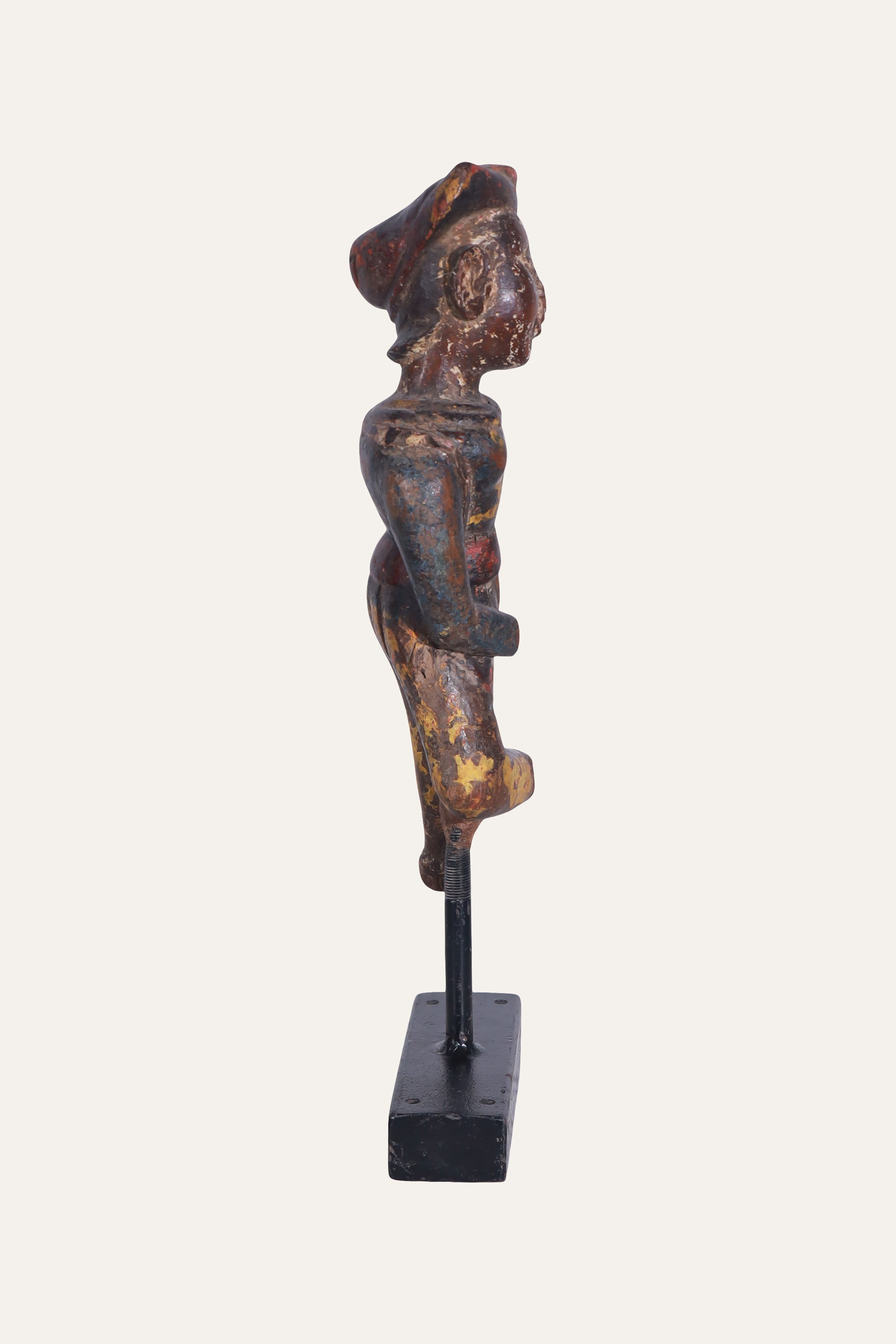 Folk Figure Sculpture for Living Room & Eclectic Shelf Decor