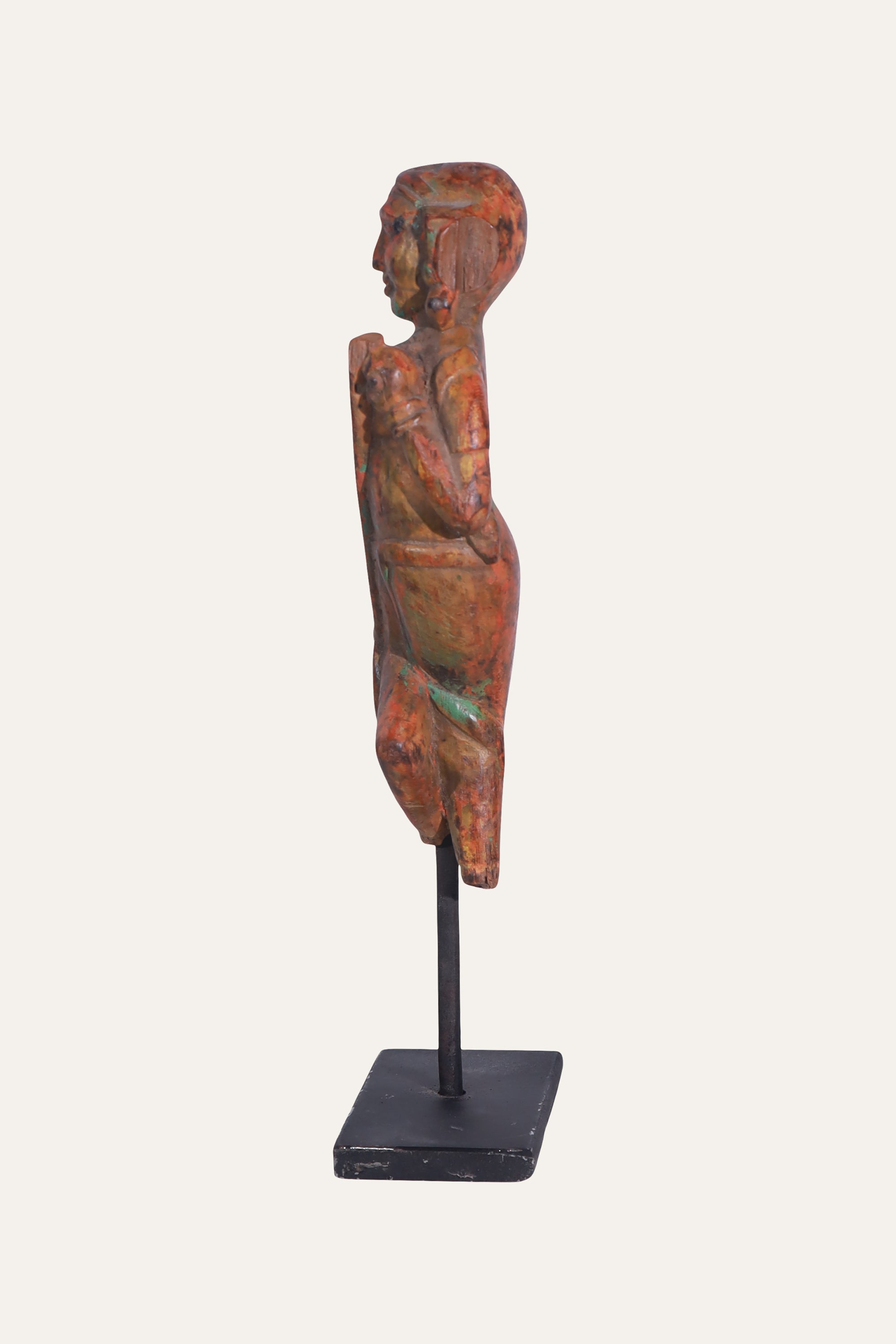 Seated Indian Musician Figurine for Console Decor